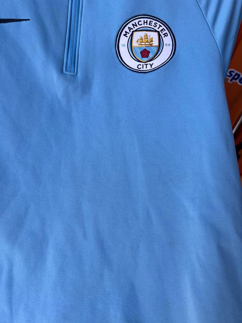 Nike MANCHESTER CITY TRAINING 1/4 ZIP SOCCER FOOTBALL LONG SLEEVE Size US S / EU 44-46 / 1 - 8 Thumbnail