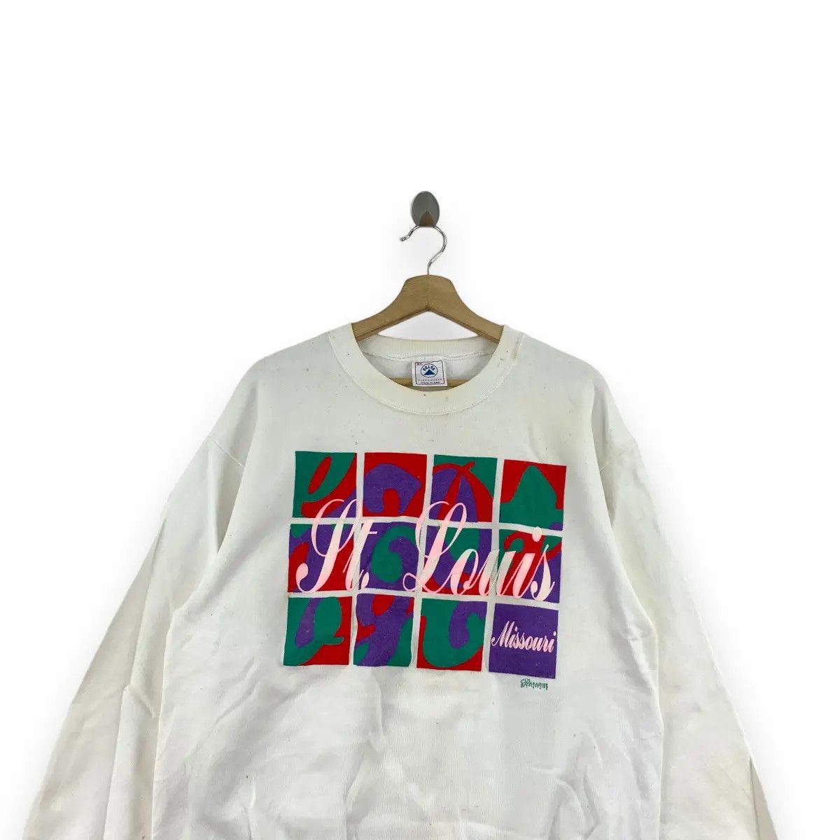 Vintage Vintage 90’ ST. LOUIS MISSOURI Pop Art Logo Crewneck Size US XL / EU 56 / 4 - 3 Thumbnail