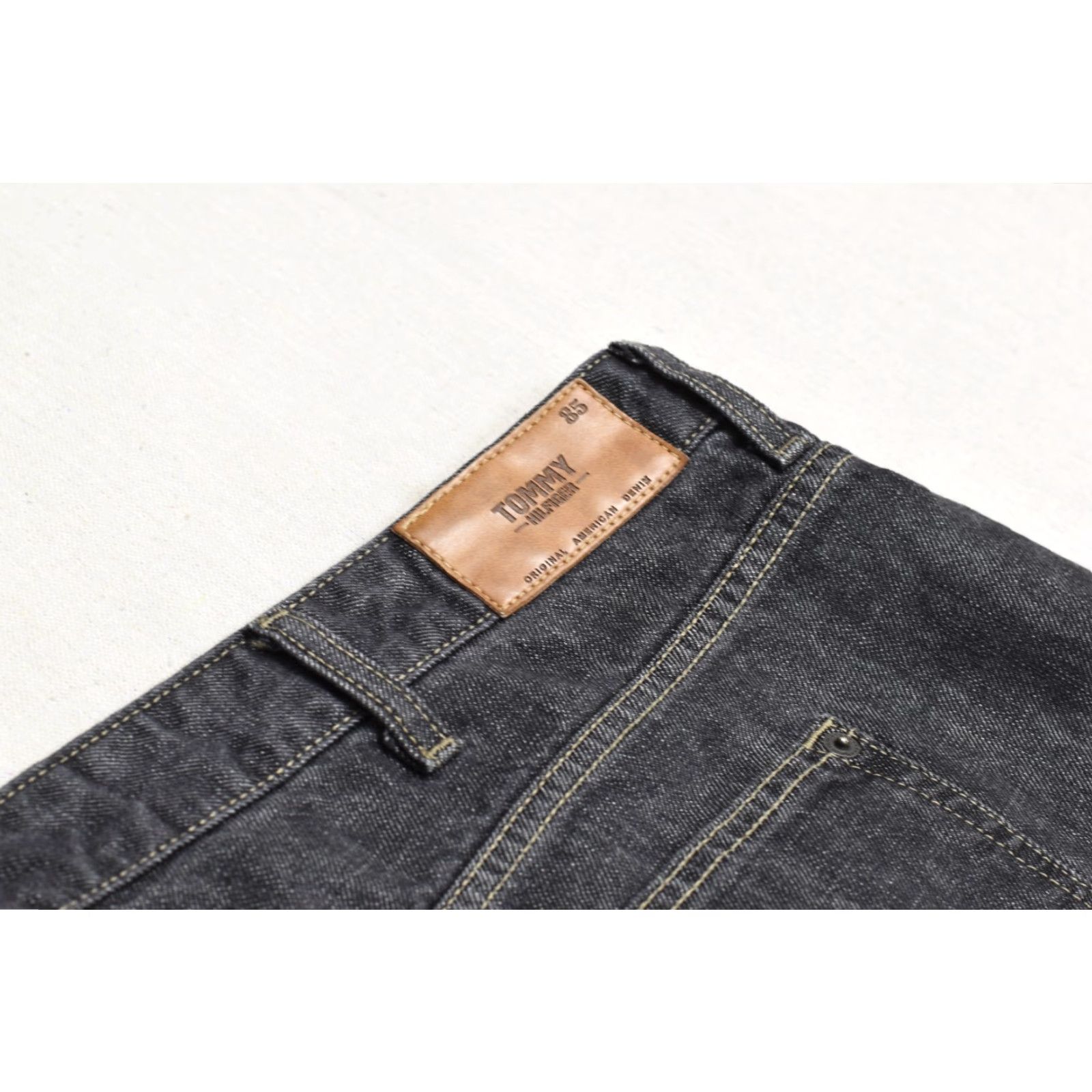 Tommy Hilfiger Tommy Hilfiger Rebel Slim Jeans Men's 42x30 Dark Wash Denim Blue Black 5-Pocket Logo Slim Straight Vintage No Size US 42 / EU 58 - 6 Thumbnail