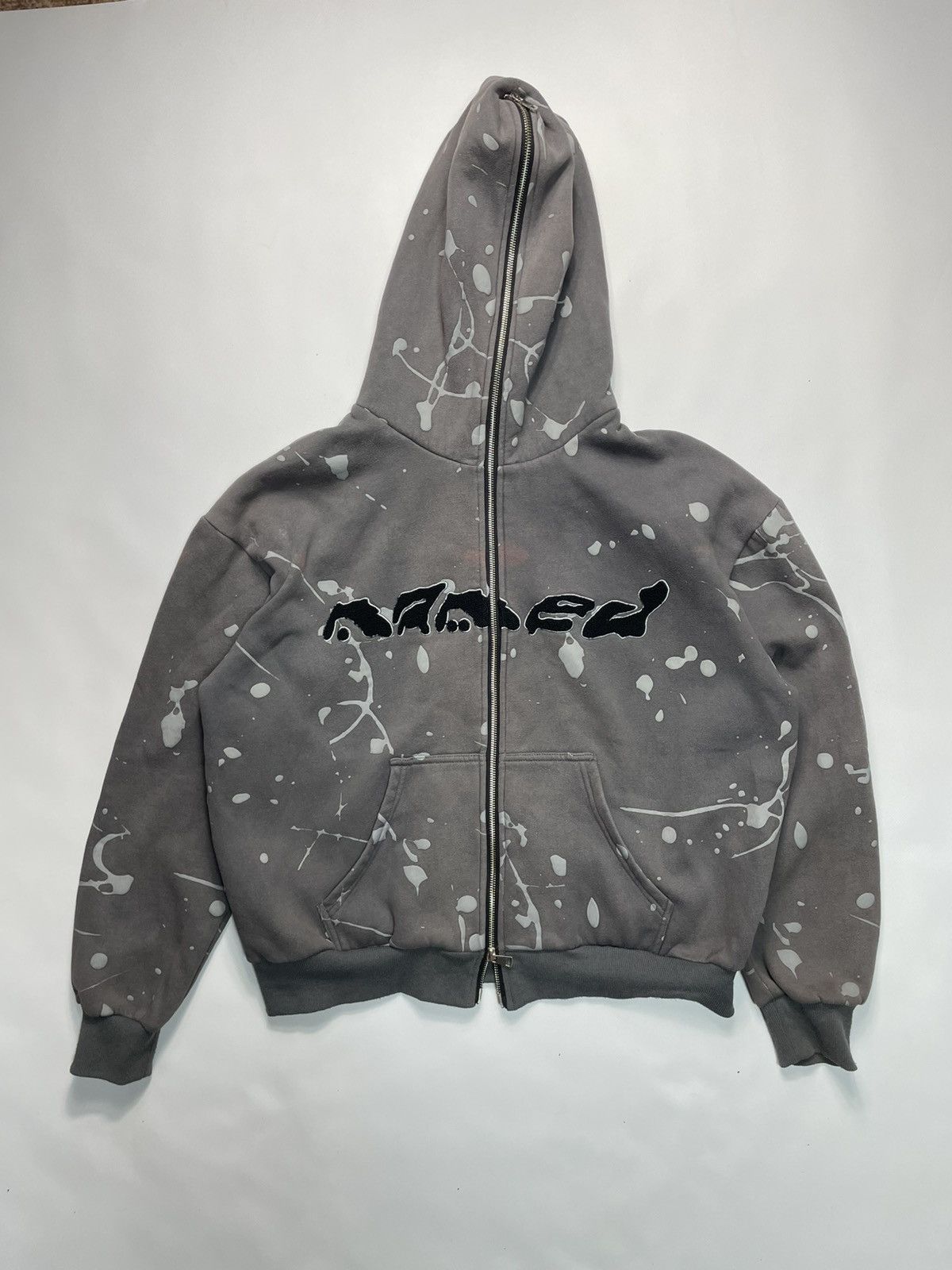 Japanese Brand Named Collective Wkshp Y2K Oversized Charcoal Zip Hoodie S/M Size US M / EU 48-50 / 2 - 1 Thumbnail