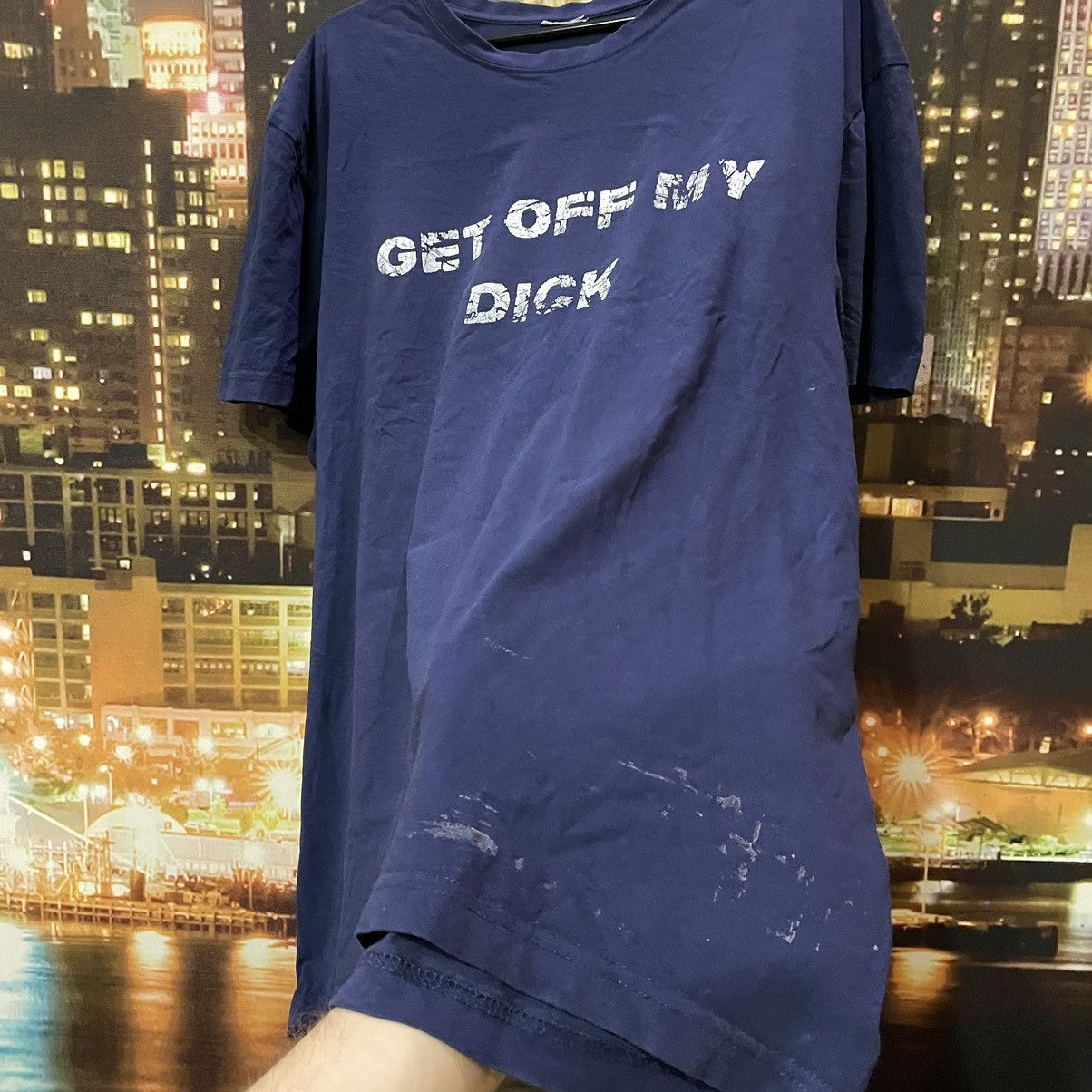 Vintage Vintage 90s Graphic Tee Humor Streetwear Navy Oversized XL Size US XL / EU 56 / 4 - 5 Thumbnail