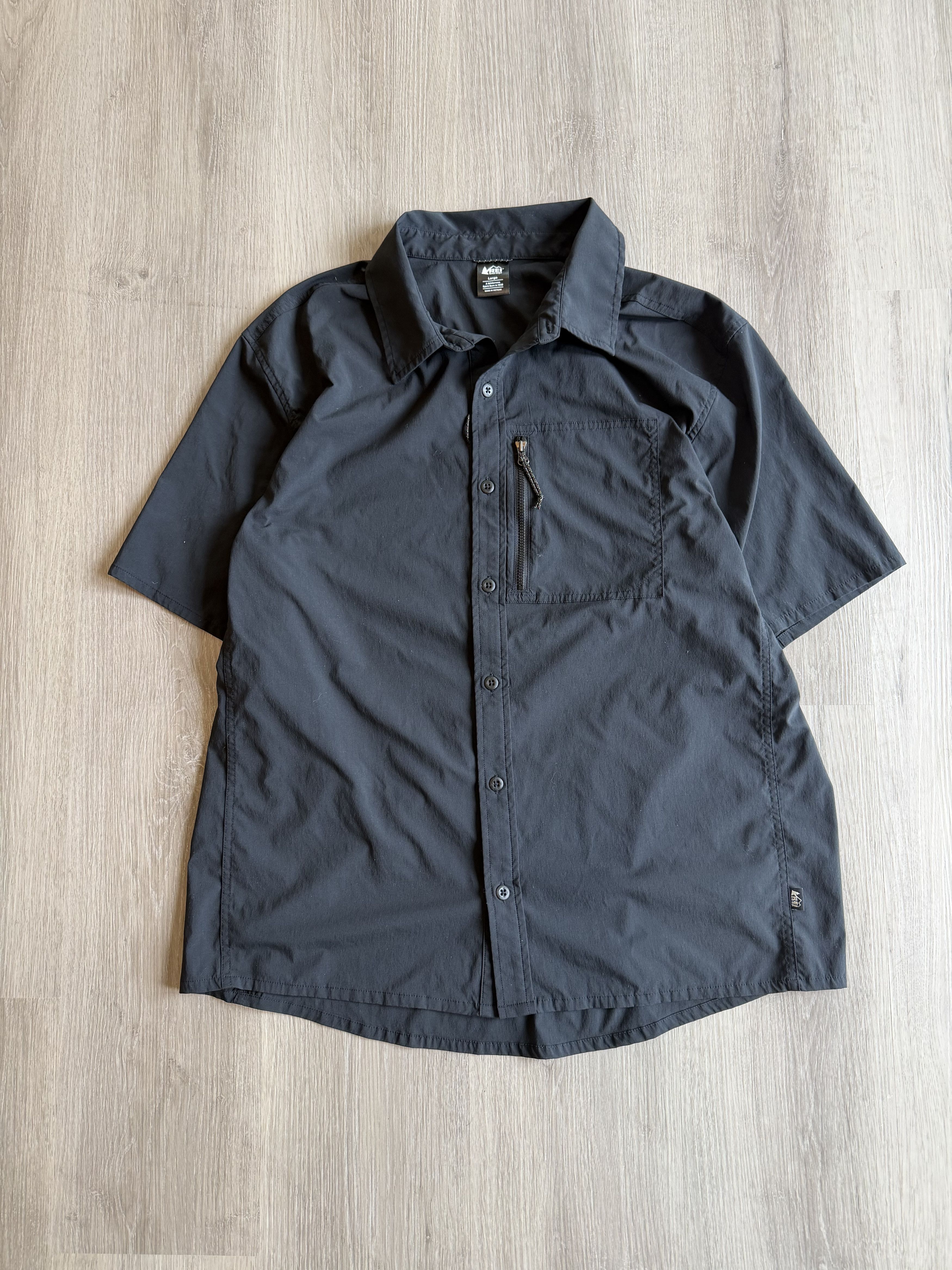 Rei REI Nylon Camp Shirt Gorpcore / Black Outdoors Hike Size US L / EU 52-54 / 3 - 1 Thumbnail