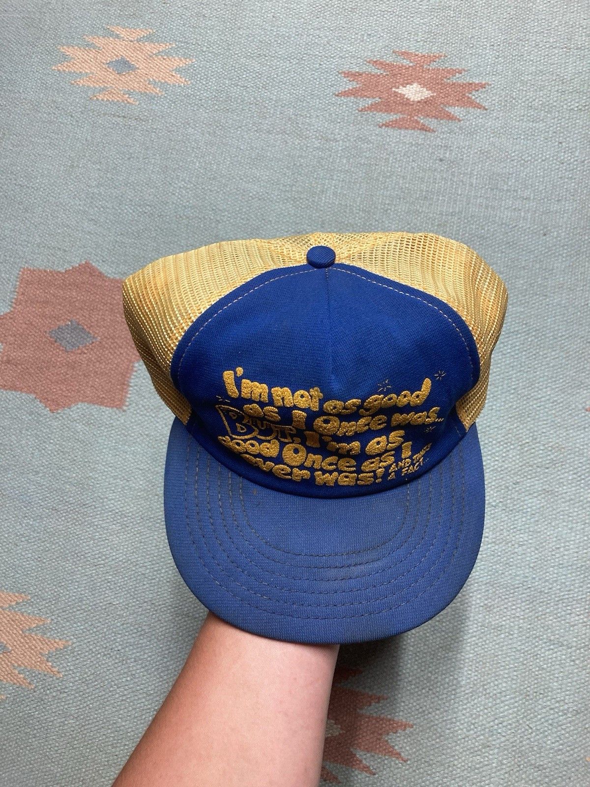 Vintage 80s trucker hat not good as I once was novelty funny 2 tone Size ONE SIZE - 3 Thumbnail