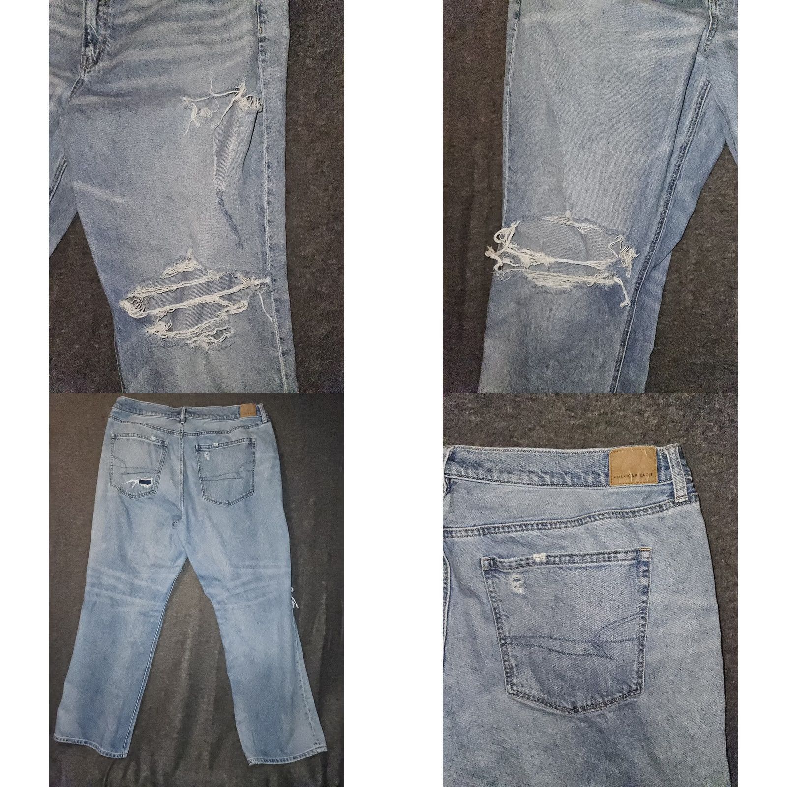American Eagle Outfitters VINTAGE American Eagle Outfitters Jeans Baggy Low Rise 18 Plus Blue Distressed 90s Hip Hop Womens Jeans Size 40" / US 18 - 8 Thumbnail
