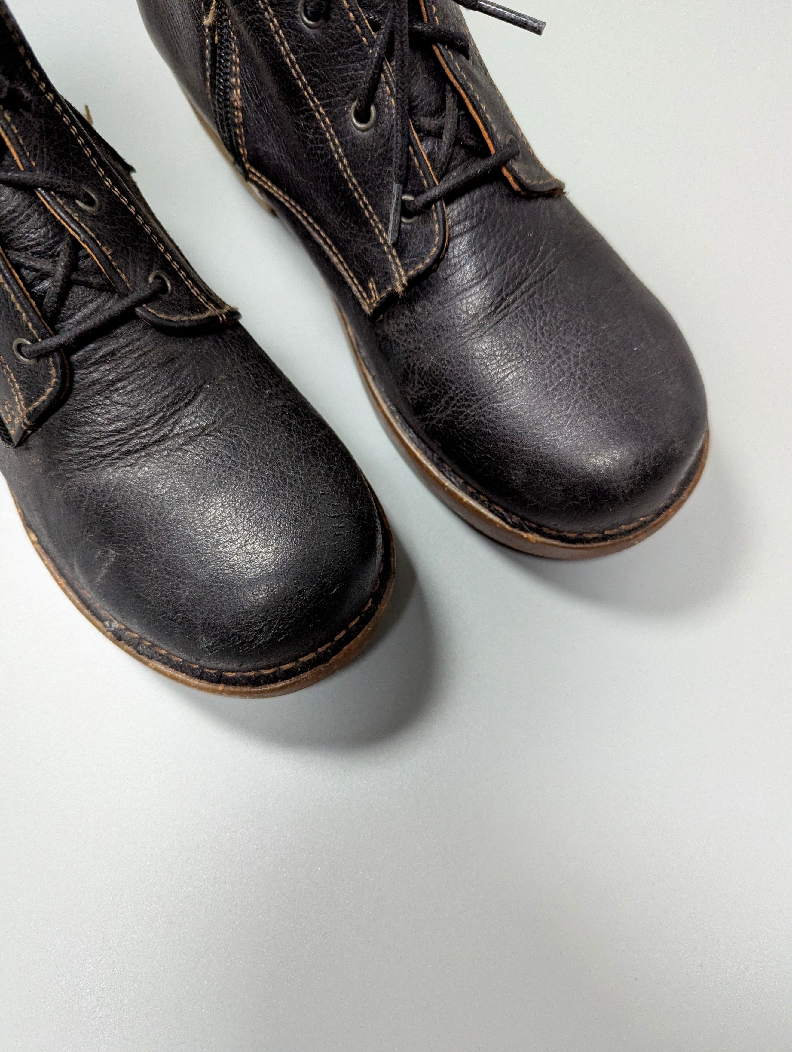Other THE ART Vintage Women's Leather Brown Heeled Boots Size US 8 / IT 38 - 8 Thumbnail