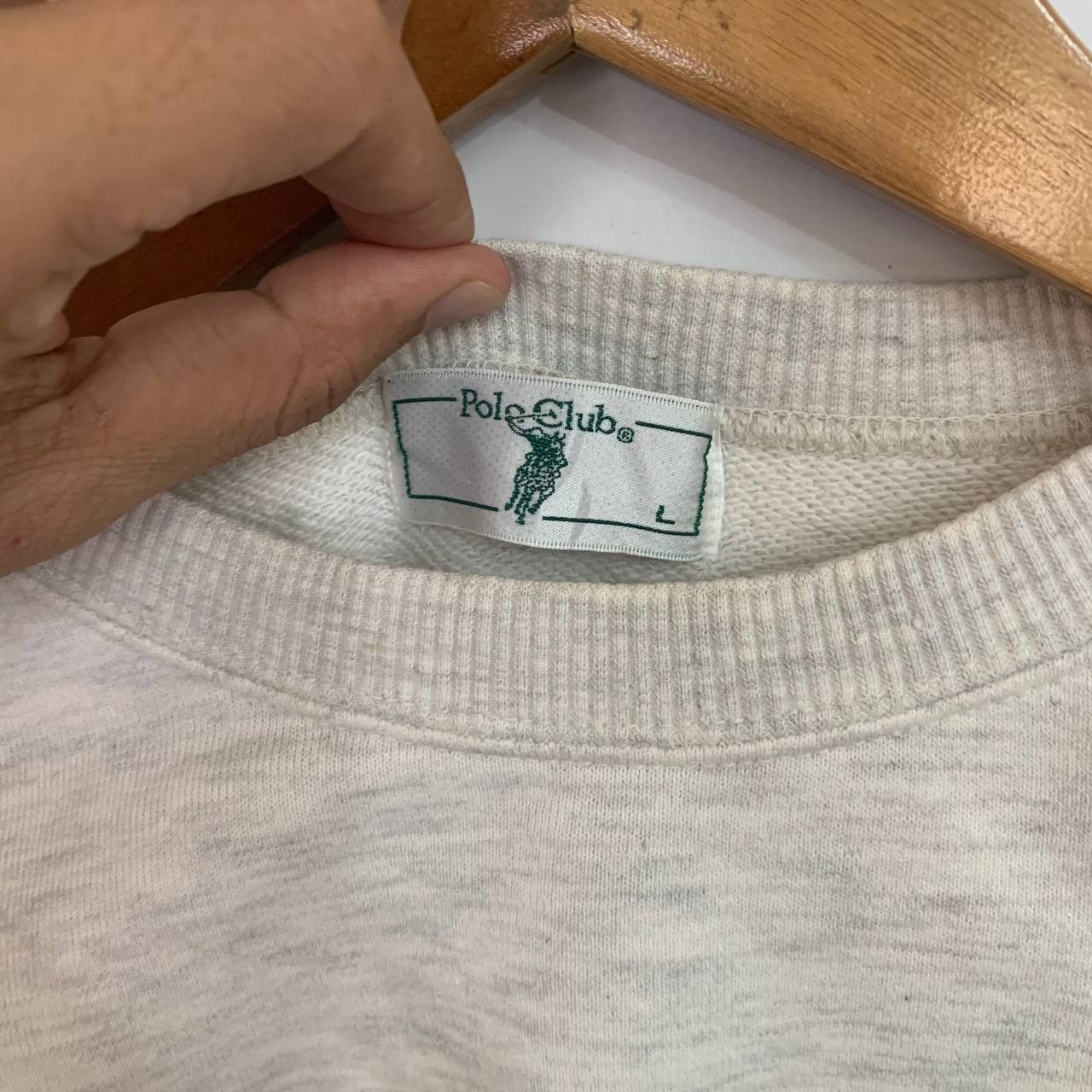 U.S. Polo Assn. Vintage Royal Polo Sweatshirt 90s Cream royal rare Size US L / EU 52-54 / 3 - 3 Thumbnail