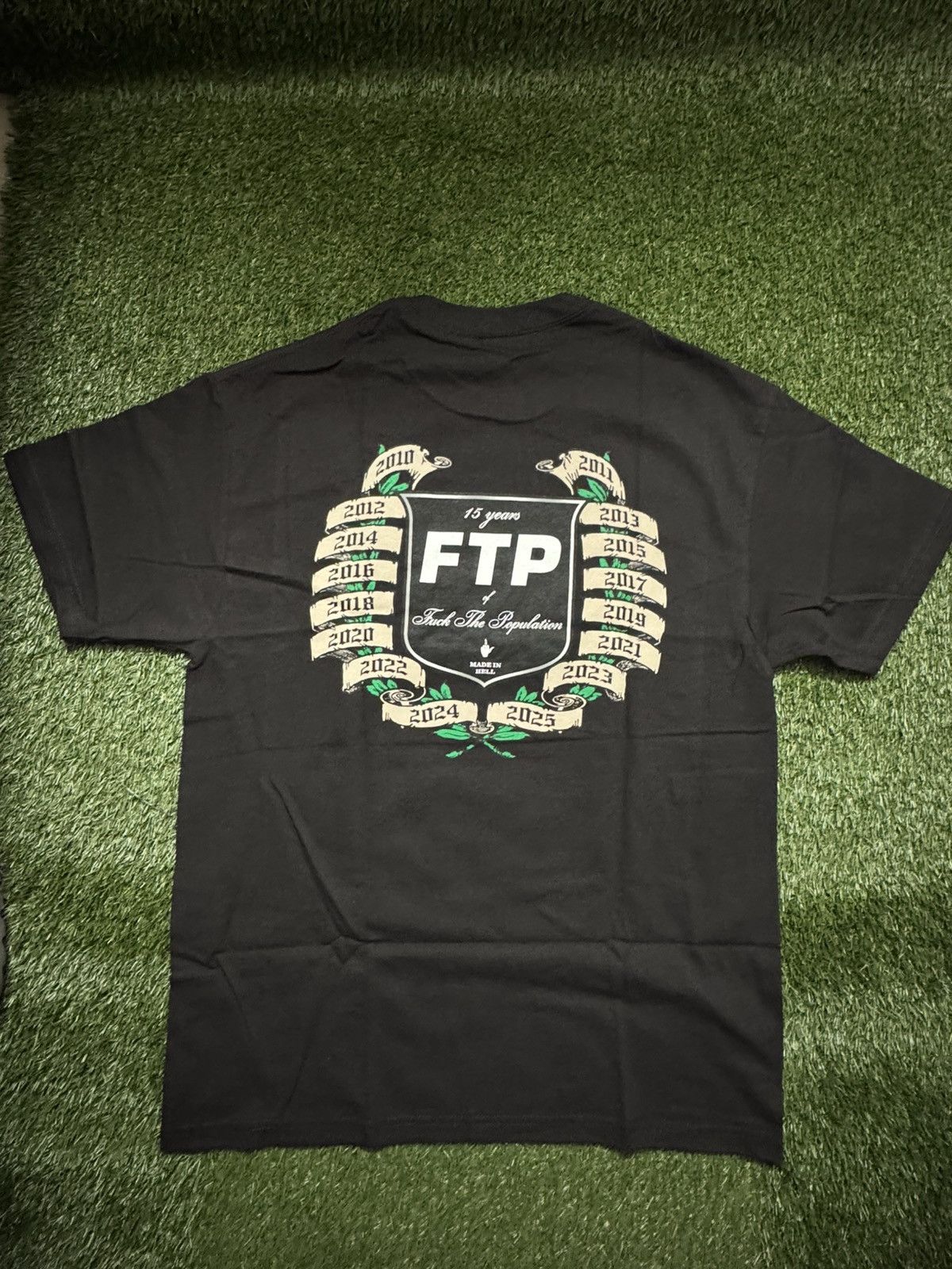 Fuck The Population FTP 15 Year Anniversary Tee Black (Large) Size US L / EU 52-54 / 3 - 1 Thumbnail