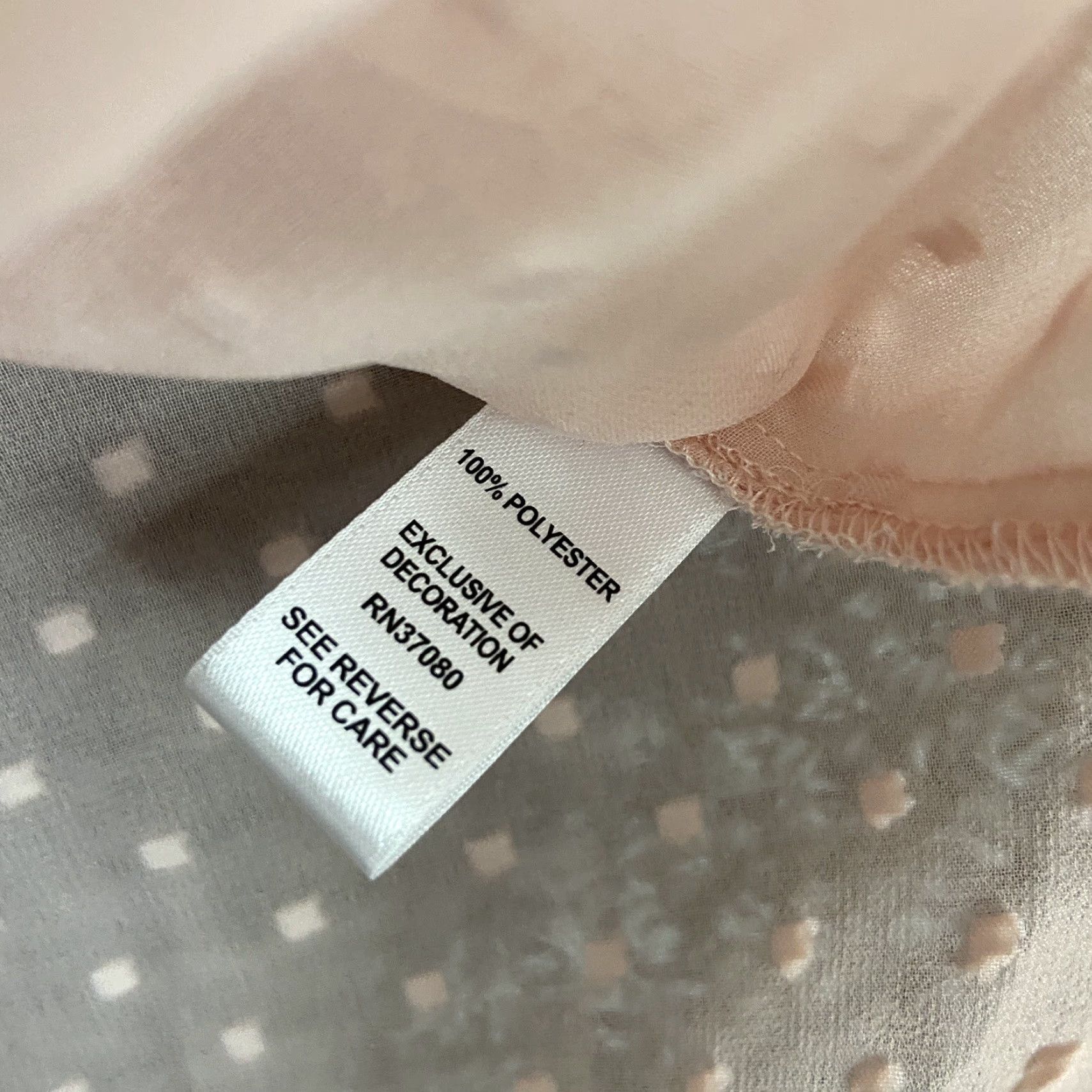 Pinko VINTAGE EST. 1946 Blouse Women 18W Plus Pink Peasant Sheer Long Sleeve Women 18 Size XXL / US 16-18 / IT 52-54 - 3 Thumbnail