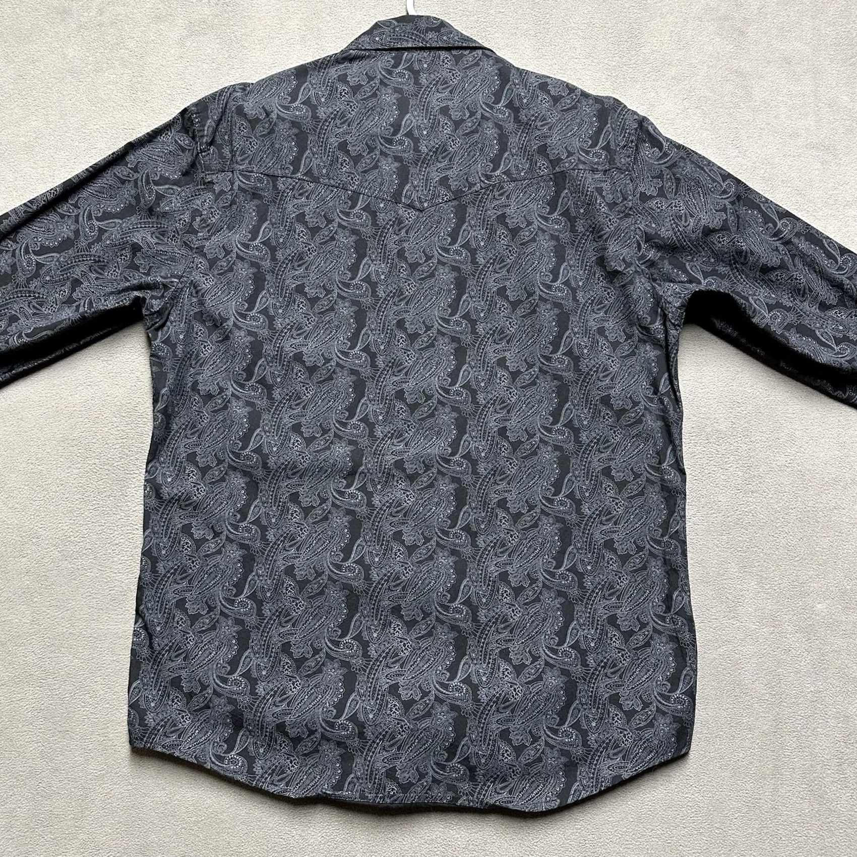 Vintage Rafter C Shirt Mens Medium Black/Gray Paisley Pearl Snap Cowboy Collection EUC Size US M / EU 48-50 / 2 - 2 Thumbnail