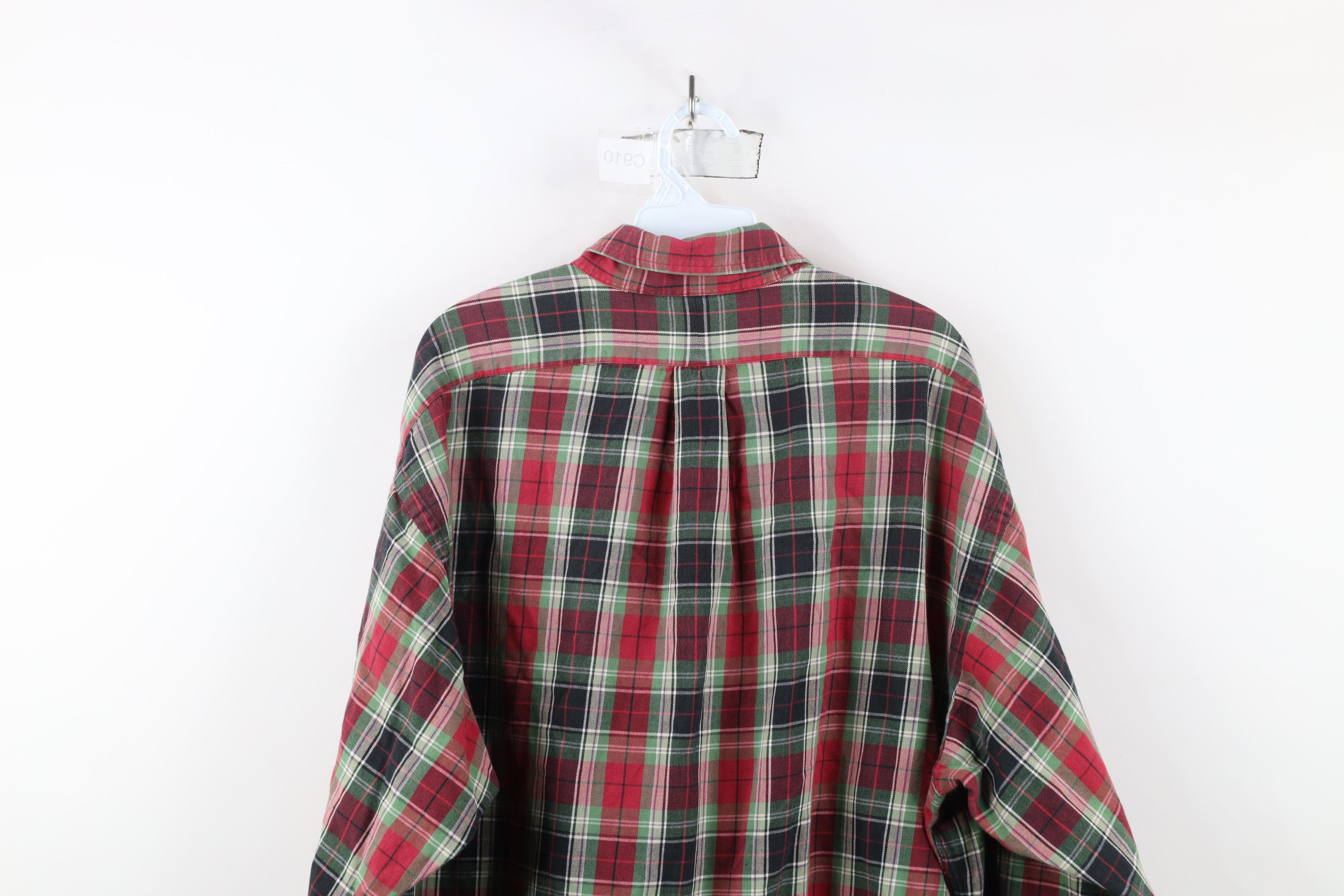 Ralph Lauren × Vintage Vintage 90s Ralph Lauren Collared Flannel Button Down Shirt Size US XL / EU 56 / 4 - 10 Thumbnail