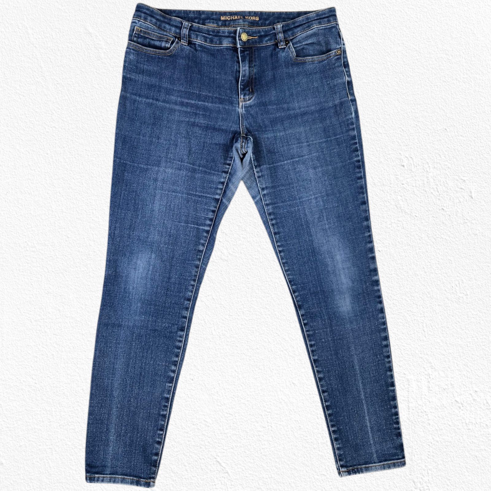 Michael Kors Michael Kors Mid Rise Ankle Designer Skinny Jeans Size 8 Size 30" / US 8 / IT 44 - 2 Thumbnail