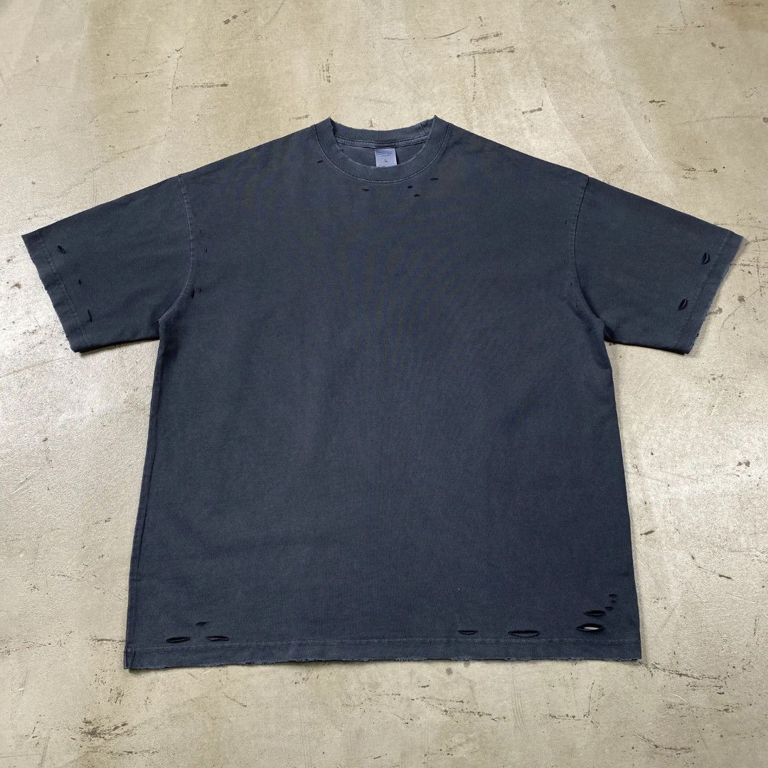 Japanese Brand Hole Distressed Street T-shirt Vintage (4 colours) Size US XXL / EU 58 / 5 - 3 Thumbnail