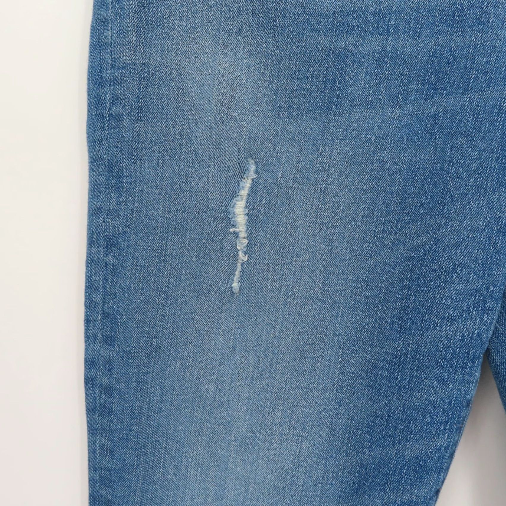 Madewell Madewell Women 32 9in High Rise Skinny Jeans Whiskered Distressed Denim Pockets Size 24" / US 00 / IT 34 - 3 Thumbnail
