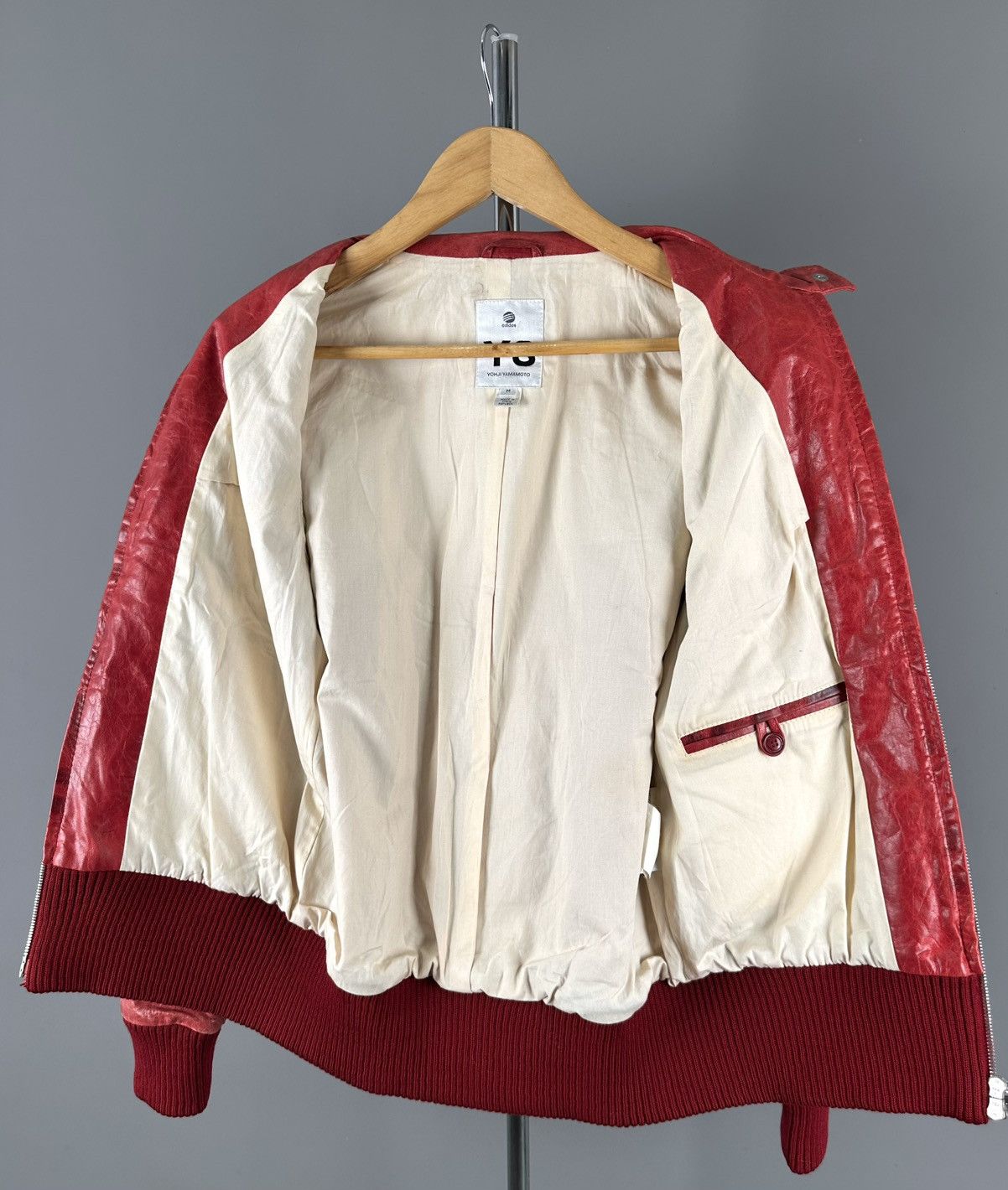 Adidas Yohji Yamamoto - Adidas - Y-3 Leather Biker Shoulder Patch Size US M / EU 48-50 / 2 - 7 Thumbnail