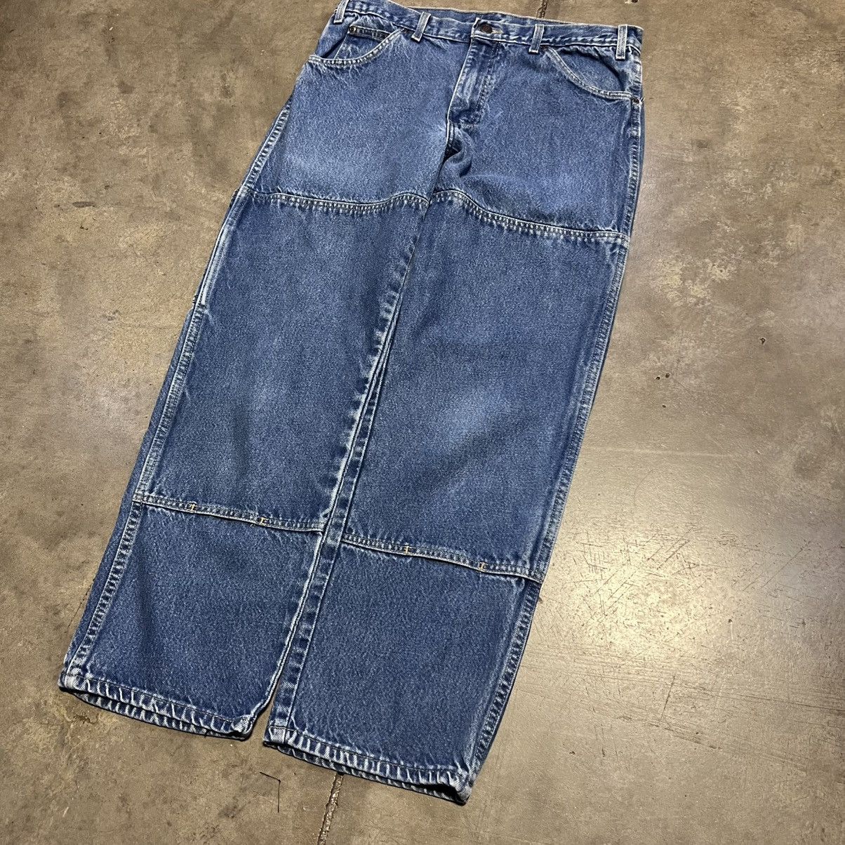 Vintage Dickies Double Knee Carpenter Denim Pants Jean Baggy