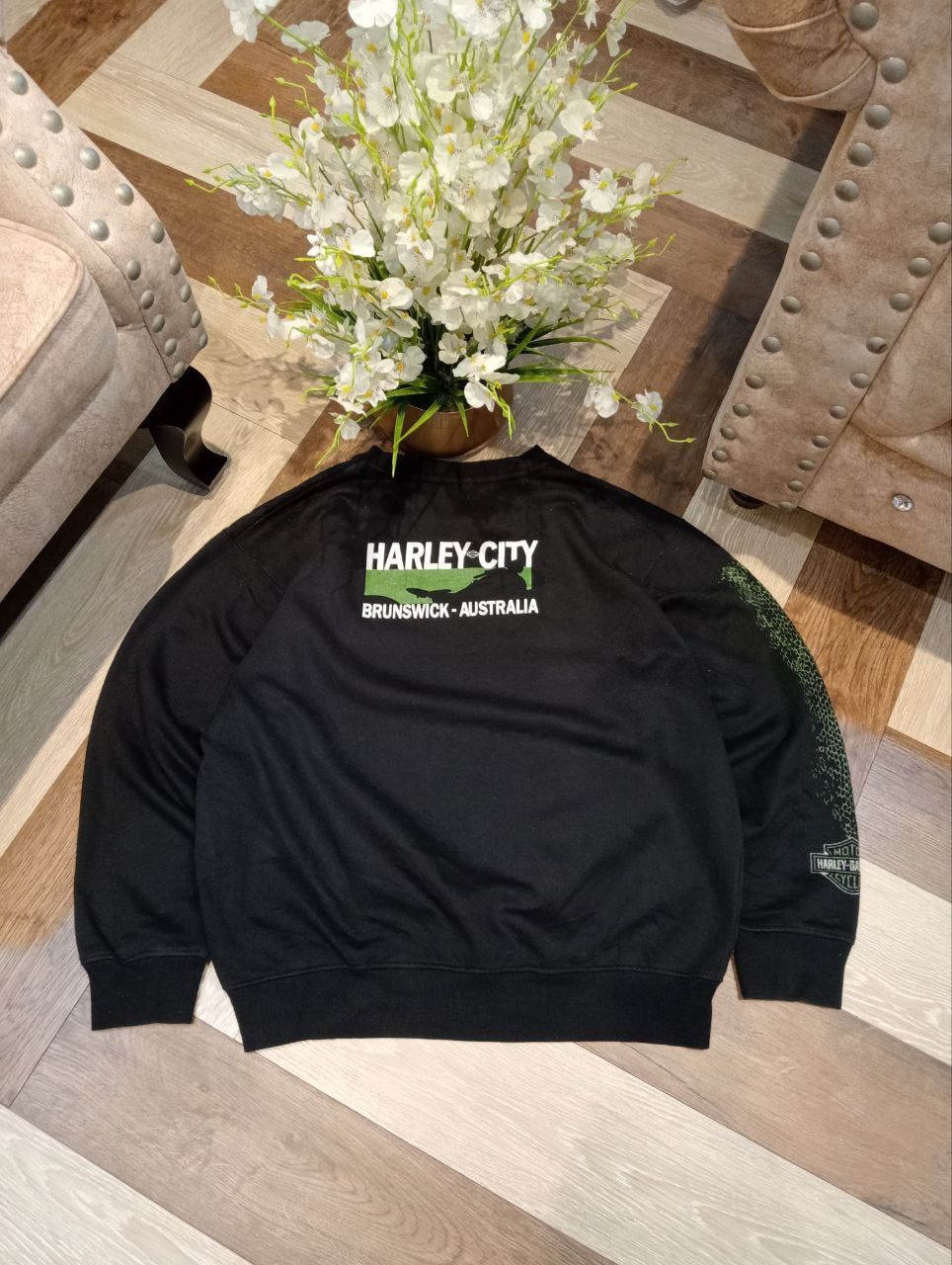 Harley Davidson VINTAGE HARLEY DAVIDSON 2013 H-D BRUNSWICK AUS SWEATSHIRT Size US L / EU 52-54 / 3 - 8 Thumbnail