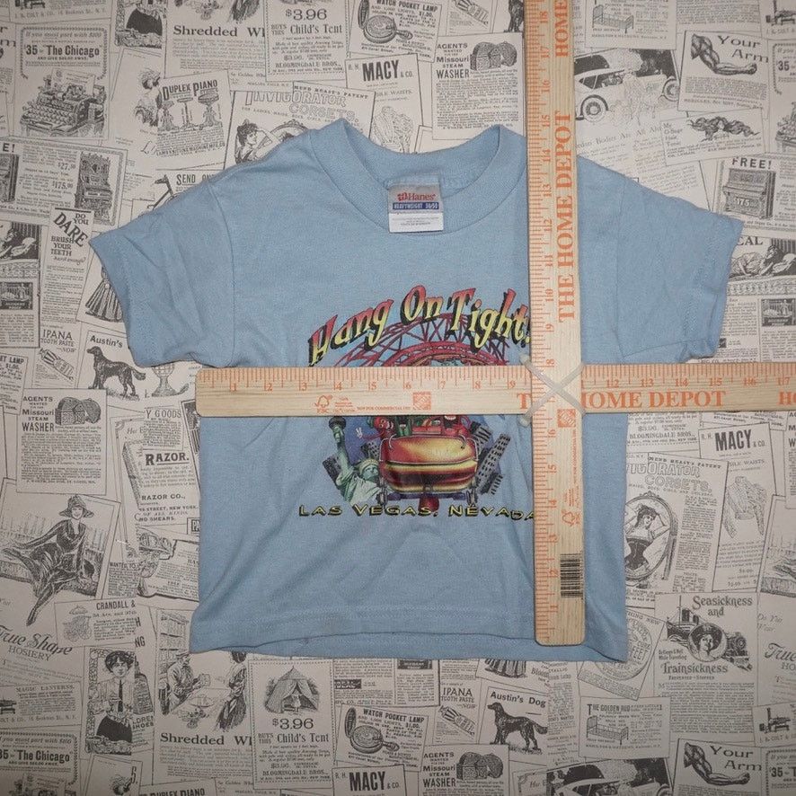 Hanes XS - Vintage Y2K rollercoaster Las Vegas 00s souvenir tshirt Size US XS / EU 42 / 0 - 4 Thumbnail