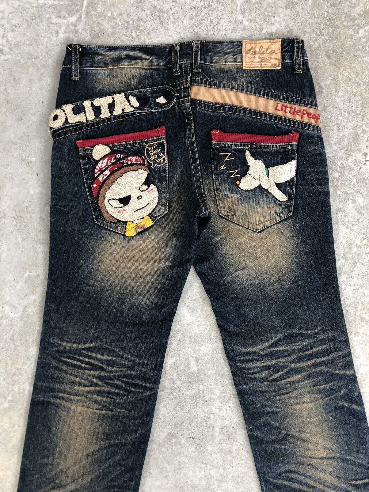 Japanese Brand Rare Yoshitomo Nara Lolita Dog Distressed Jeans Size US 34 / EU 50 - 9 Thumbnail