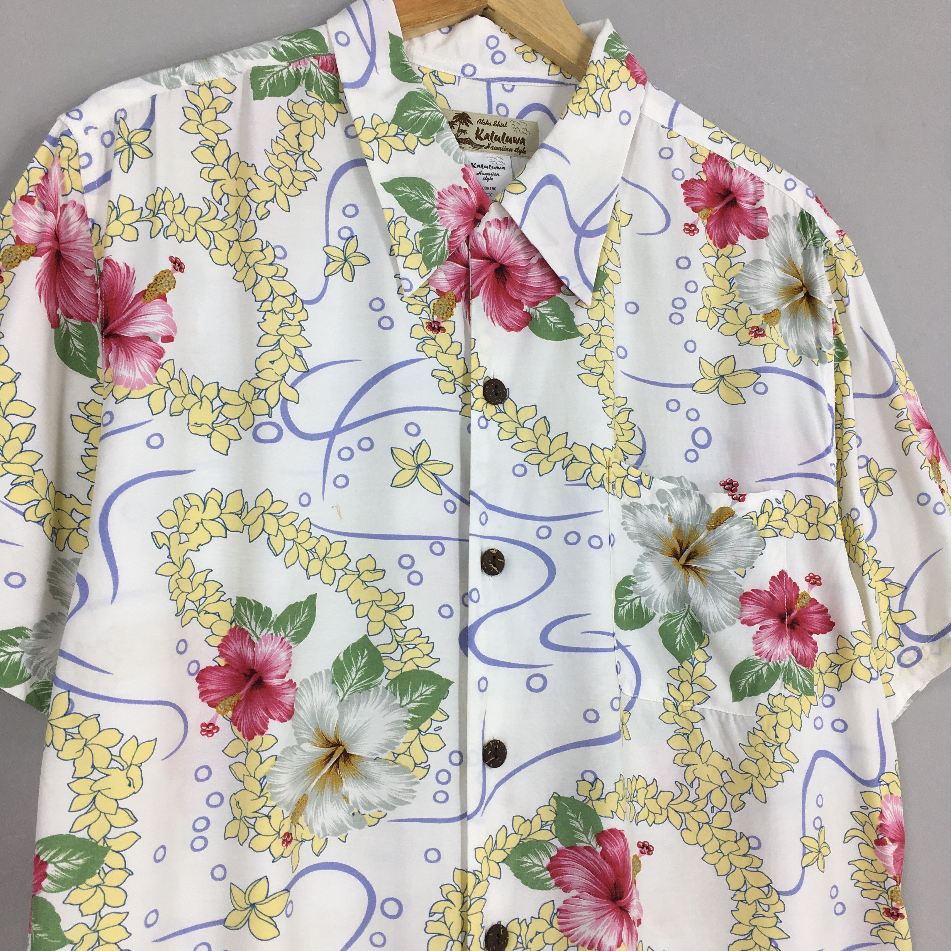 Life's a Beach Vintage Kaluluwa Hawaii Kamehameha Aloha Floral Shirt Large Size US L / EU 52-54 / 3 - 3 Thumbnail