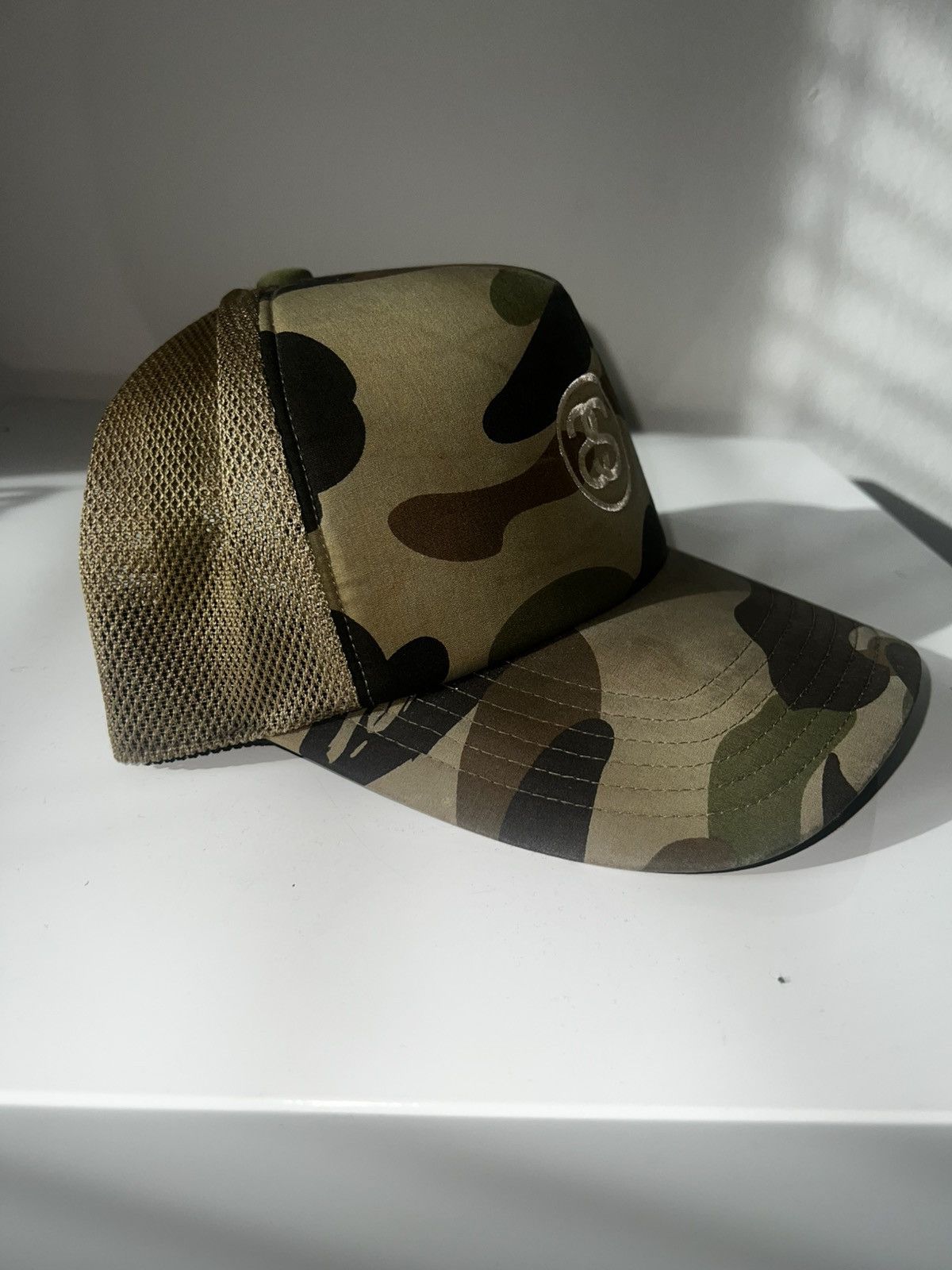 Bape × Stussy Bape x Stussy SnapBack Camo Trucker hat Size ONE SIZE - 3 Thumbnail