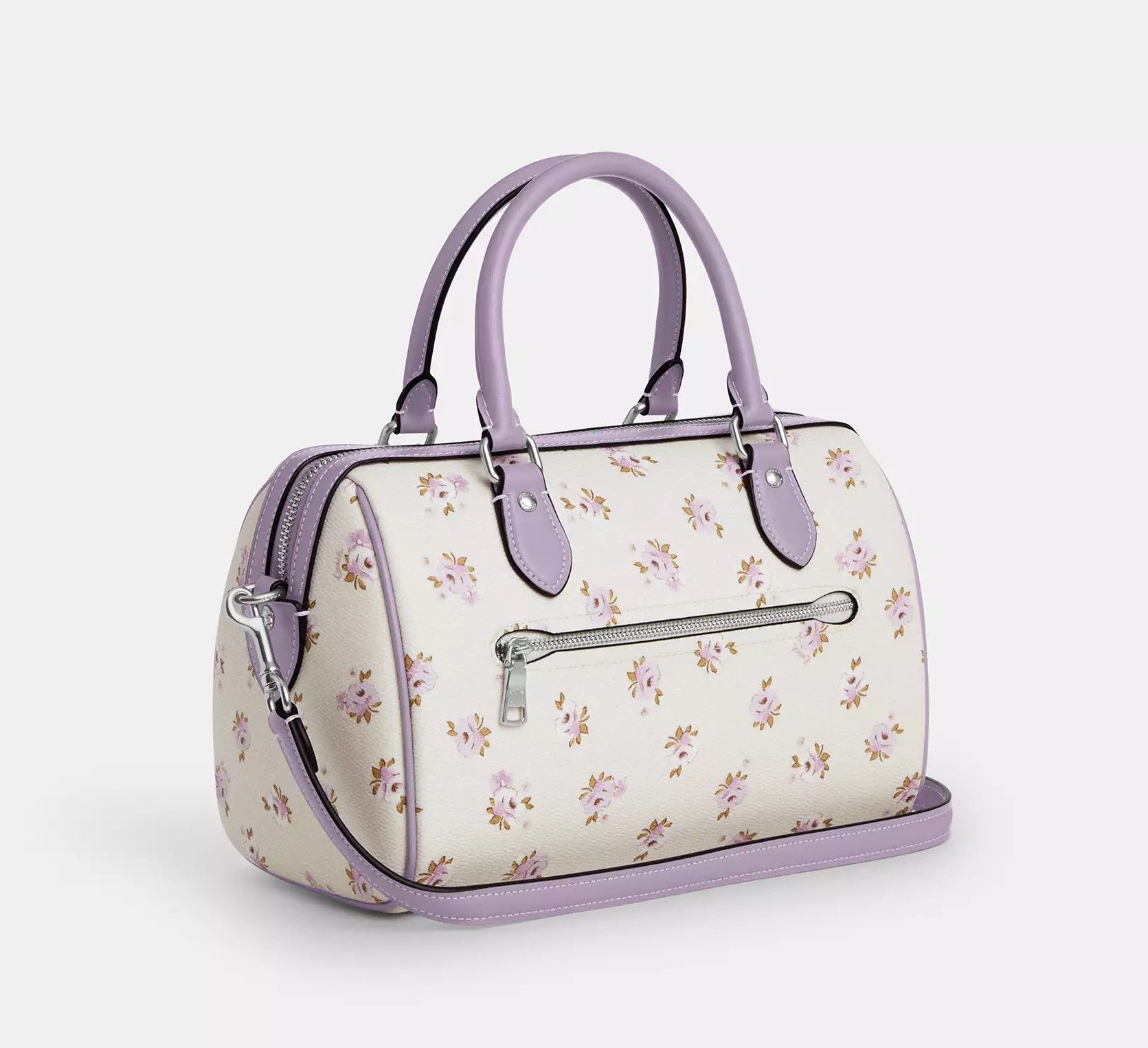 Coach NWT Coach Rowan Satchel Bag With Floral Print CAL58 Size ONE SIZE - 10 Thumbnail