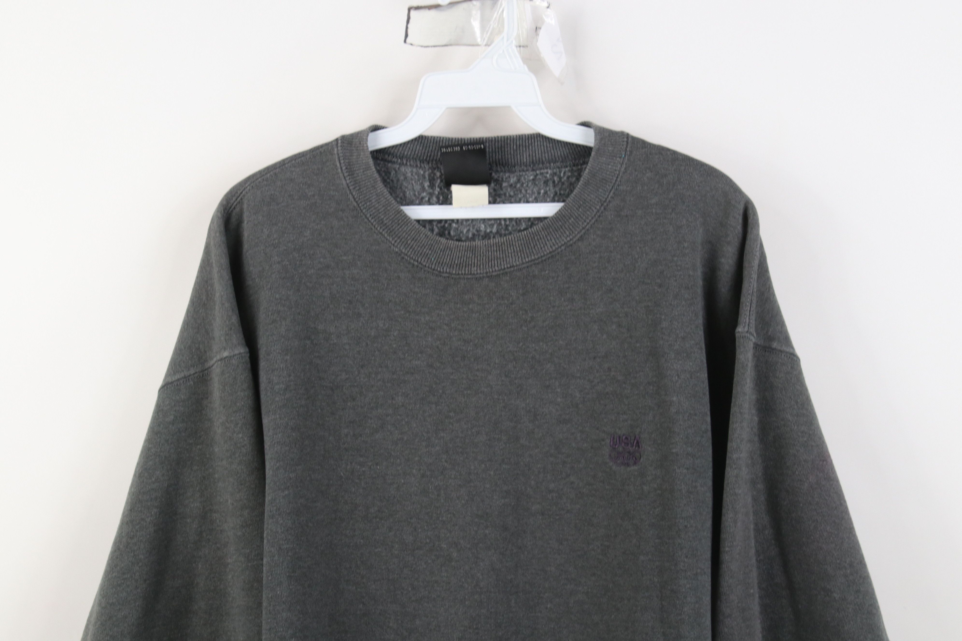 Vintage Vintage 90s USA Olympics Crewneck Sweatshirt Gray USA Size US L / EU 52-54 / 3 - 2 Thumbnail