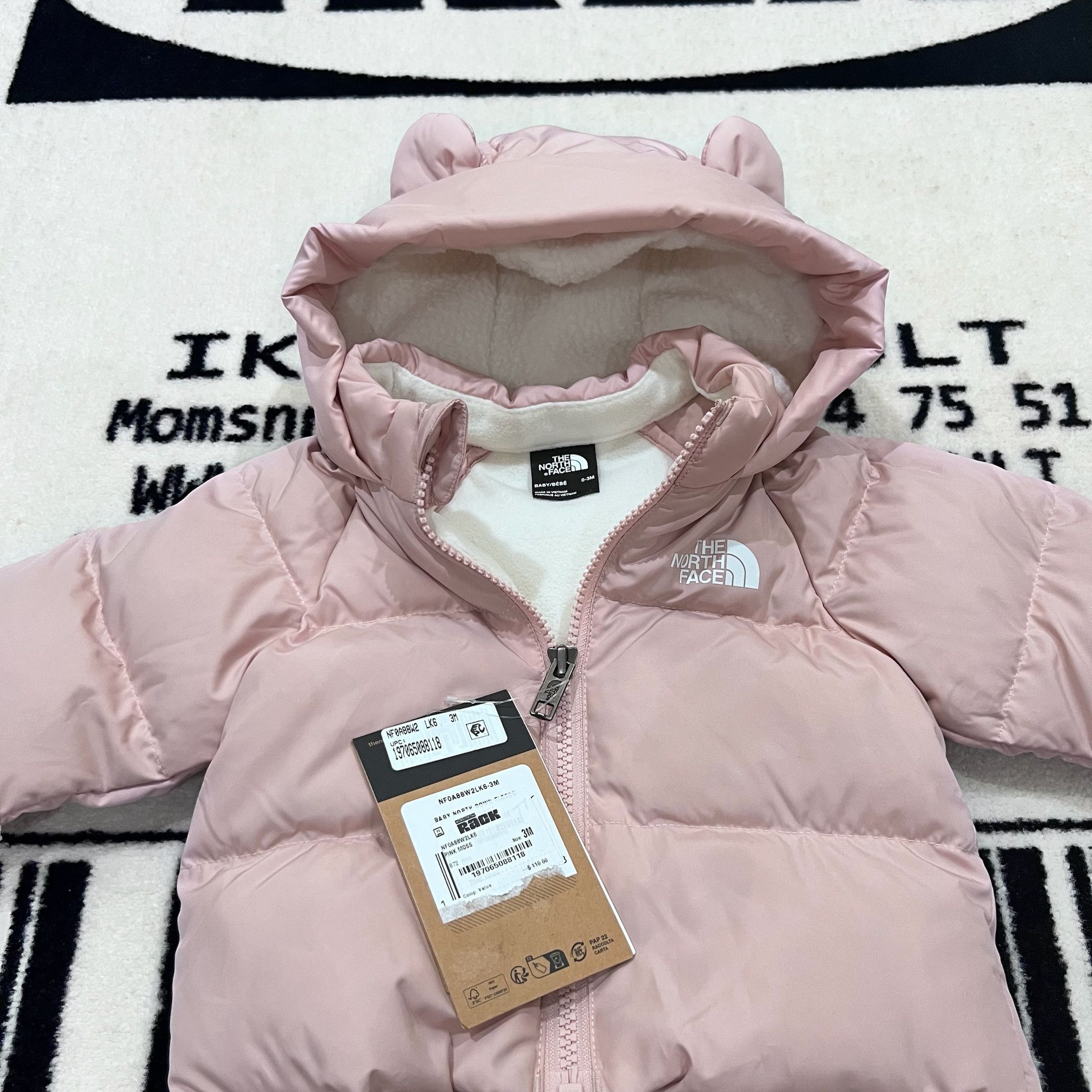 The North Face North Face Baby Puffer Fleece Jacket in Pink Moss Size XS / US 0-2 / IT 36-38 - 3 Thumbnail