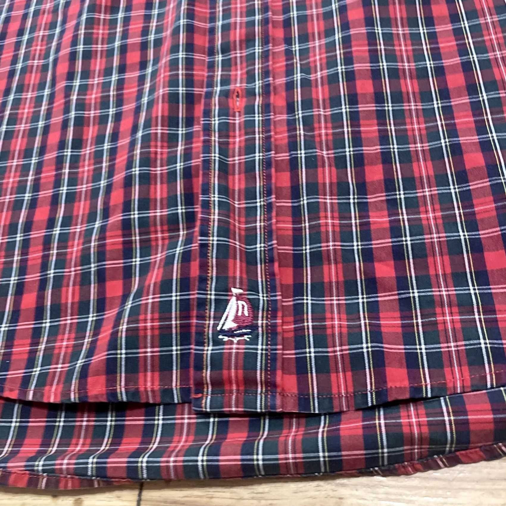 Nordstrom VINTAGE Nordstrom Red Plaid Button-Up Shirt Men 17.5 36 50 in Chest 80's Broadcloth Casual Size US XXL / EU 58 / 5 - 7 Thumbnail