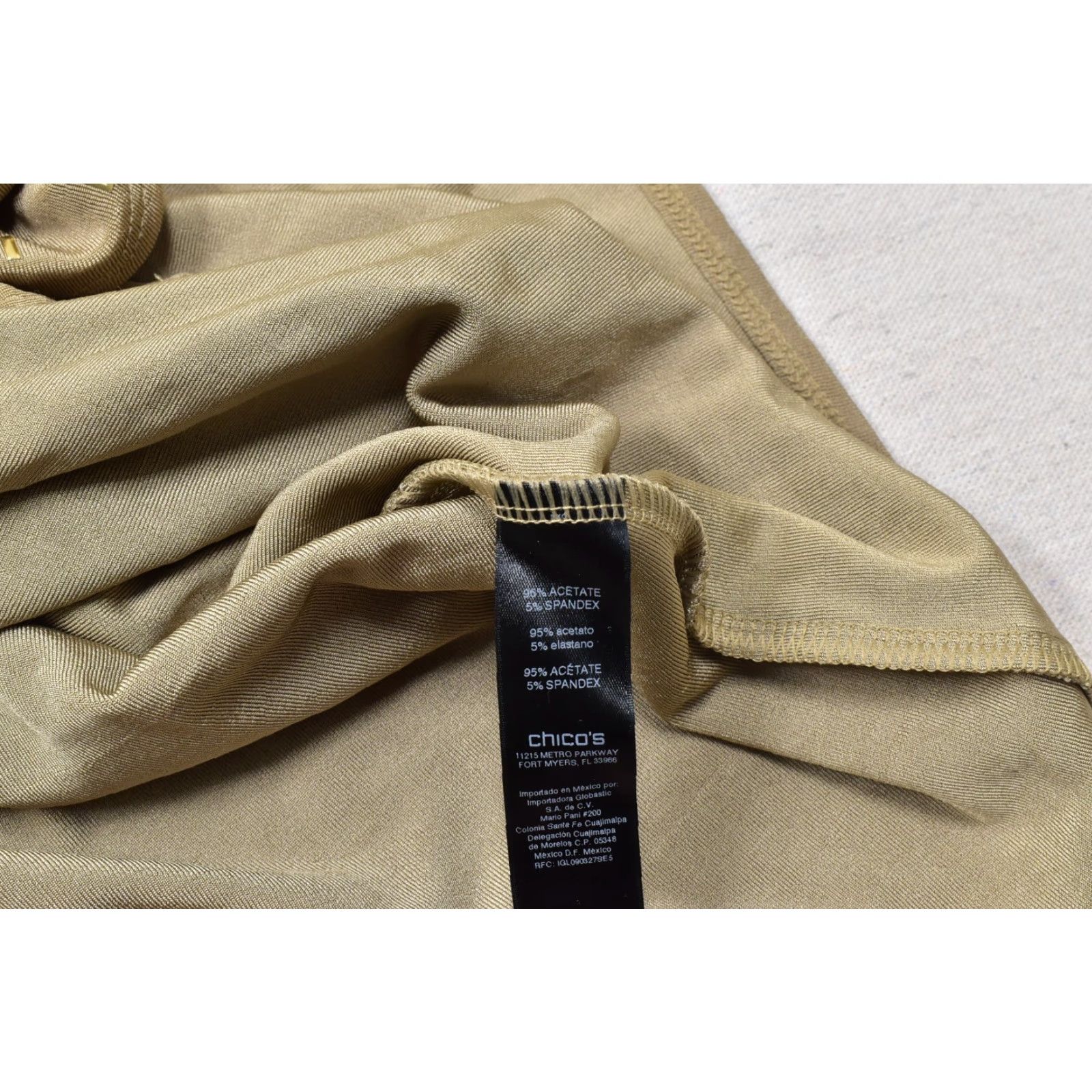 Vintage Chico's Travelers Brown Studded Asymmetric Hem Short Sleeve Top Size 2 Blouse Tunic Womens Regular Crew Neck Casual Travel Metal Size XS / US 0-2 / IT 36-38 - 7 Thumbnail