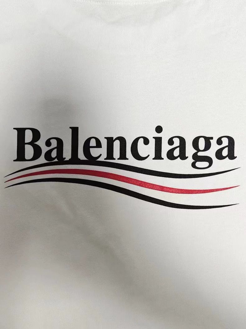 Balenciaga Balenciaga Coke Wave White Short Sleeve Size US L / EU 52-54 / 3 - 3 Thumbnail