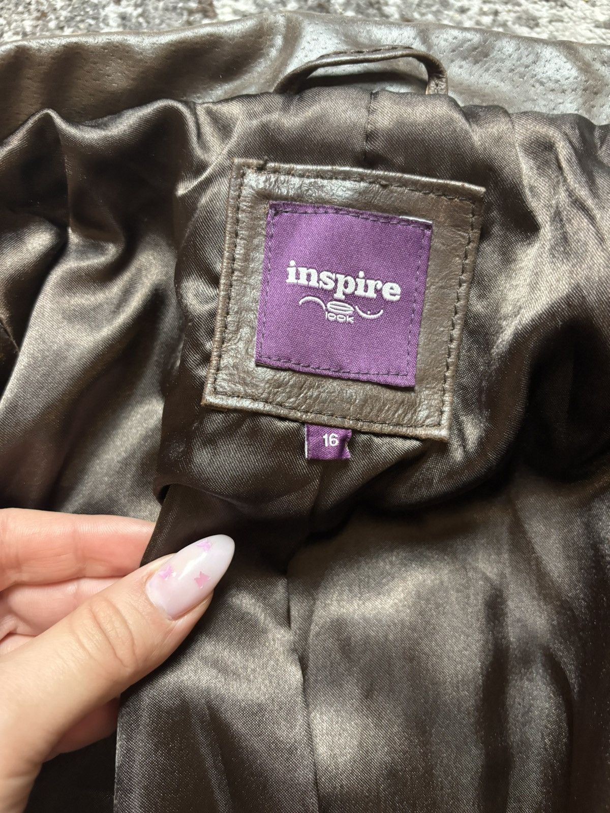 New Look × Vintage Y2K New Look Inspire Vintage Leather Brown Biker Jacket Size XXL / US 16-18 / IT 52-54 - 7 Thumbnail