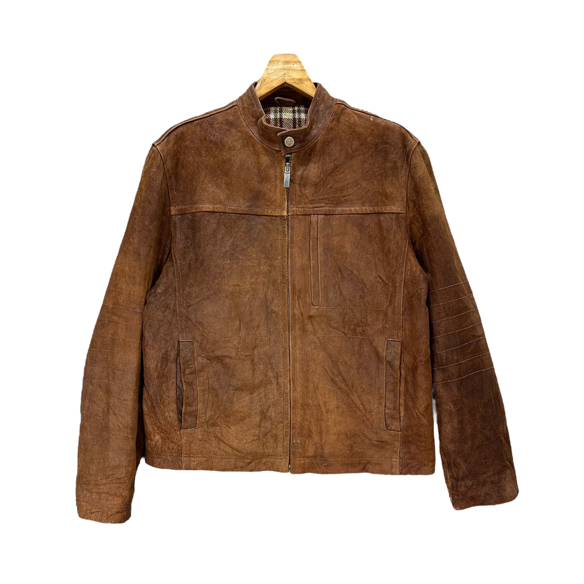 Japanese Brand BERNARDO Lamb Leather Motorcycle Jacket #A47-1088 Size US M / EU 48-50 / 2 - 1 Thumbnail