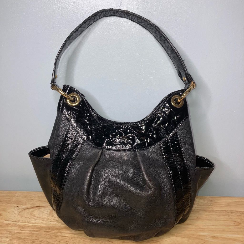 Michael Kors Michael Kors, Mixed Leather Drawstring Hobo Bucket Shoulder Bag Size ONE SIZE - 11 Thumbnail