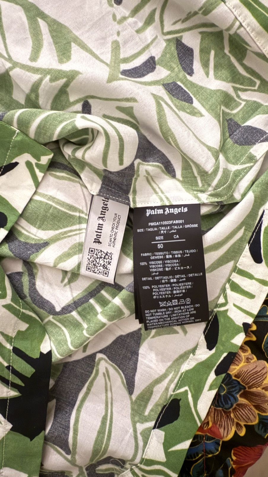 Palm Angels Palm Angels Macro Hibiscus Floral Print Short-Sleeved Shirt Size US M / EU 48-50 / 2 - 13 Thumbnail