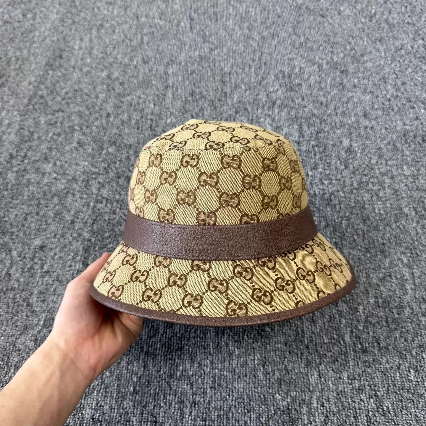 Gucci Gucci GG Supreme Monogram Bucket Hat L Size ONE SIZE - 3 Thumbnail