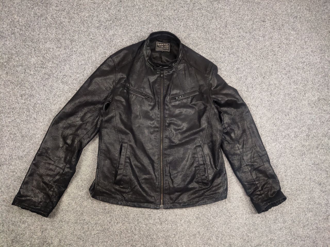 Uniqlo Uniqlo Synthetic Leather Biker Zip Black Mens Jacket Size US L / EU 52-54 / 3 - 12 Thumbnail