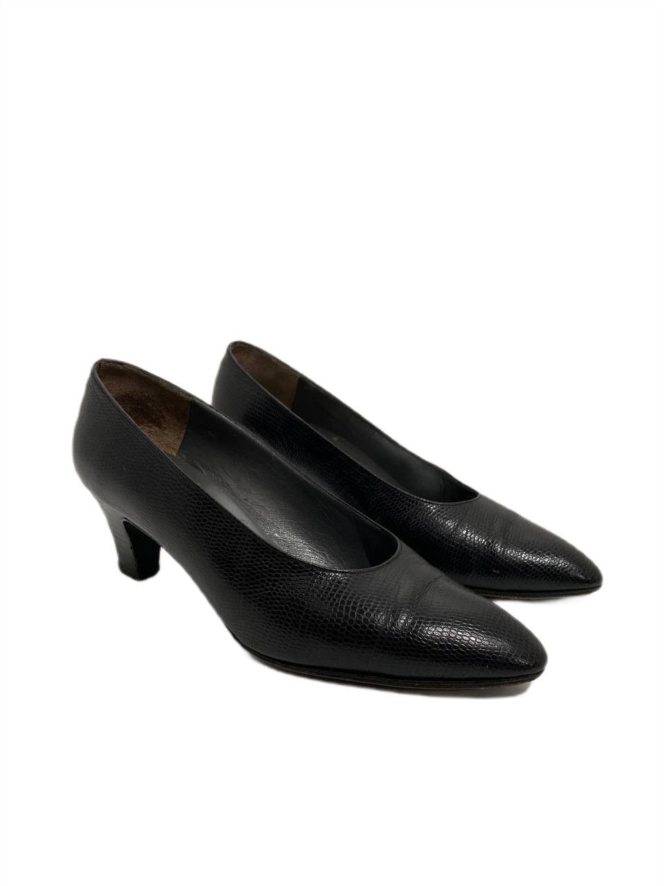 Dior Dior CD Leather Snake Printed Toe Black Heels Pumps Size US 9 / IT 39 - 1 Thumbnail