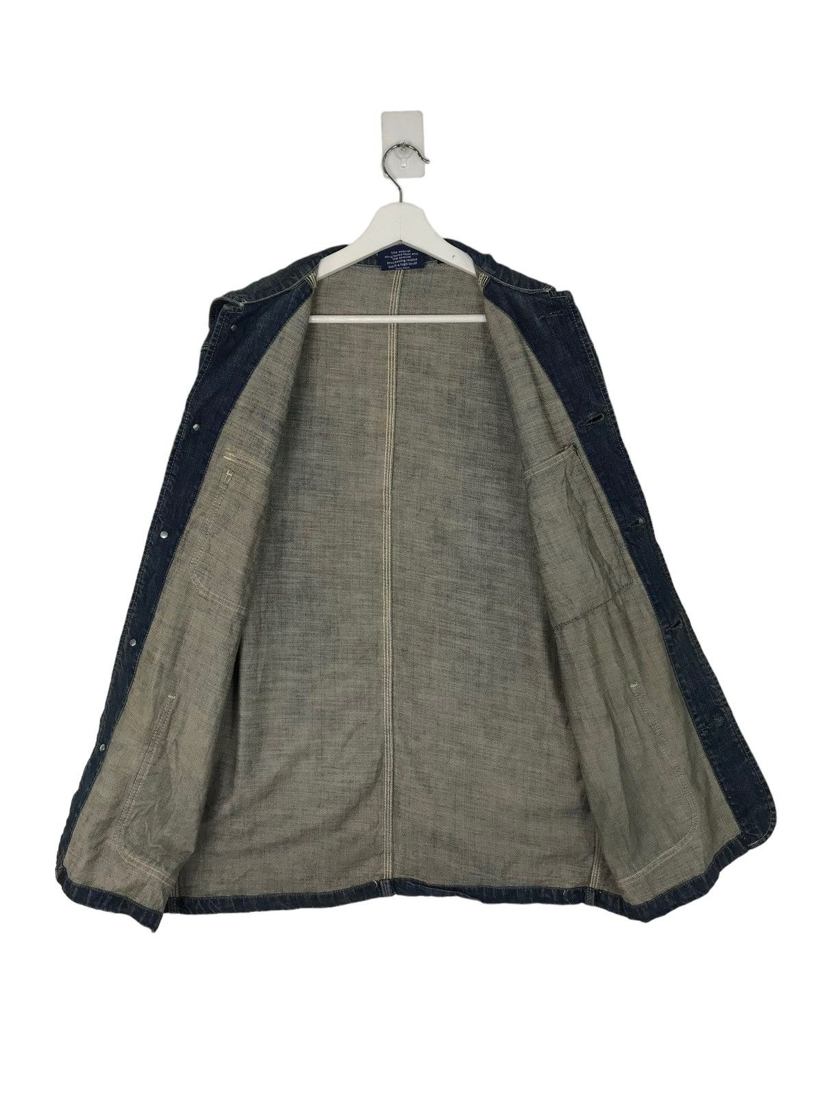 Dickies 💥 VINTAGE DICKIES DENIM CHORE JACKET Size US L / EU 52-54 / 3 - 7 Thumbnail