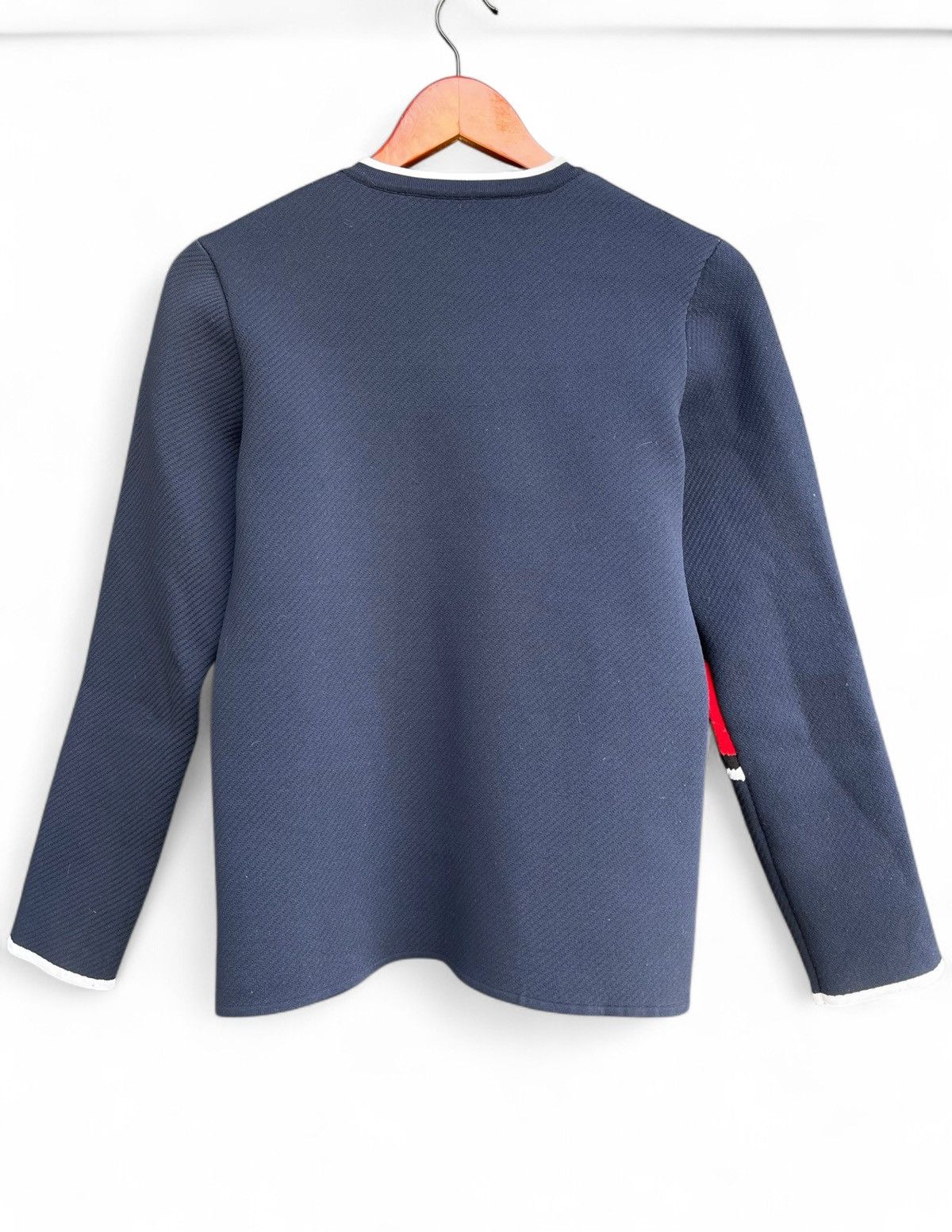 Victoria Beckham Victoria Beckham Intarsia Knitted Sweater Navy Cherry Jumper Size S / US 4 / IT 40 - 9 Thumbnail