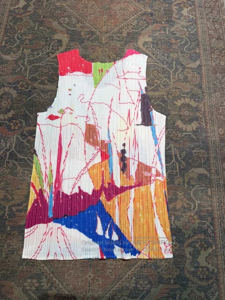 Issey Miyake Issey Miyake Blue and White Striped Color Block Dress Size S / US 4 / IT 40 - 2 Thumbnail