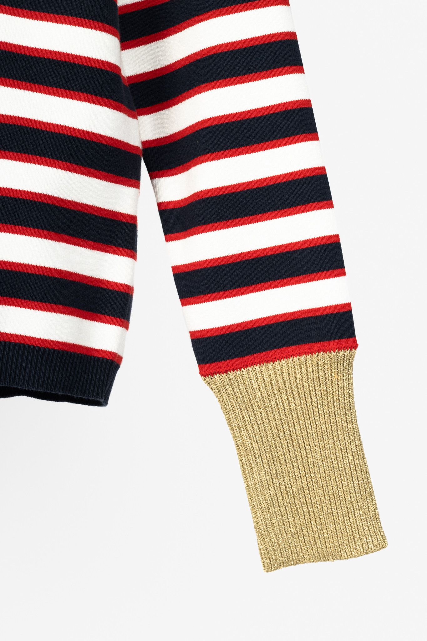 Valentino Valentino Navy & White Striped Cotton Sweater Size M / US 6-8 / IT 42-44 - 6 Thumbnail