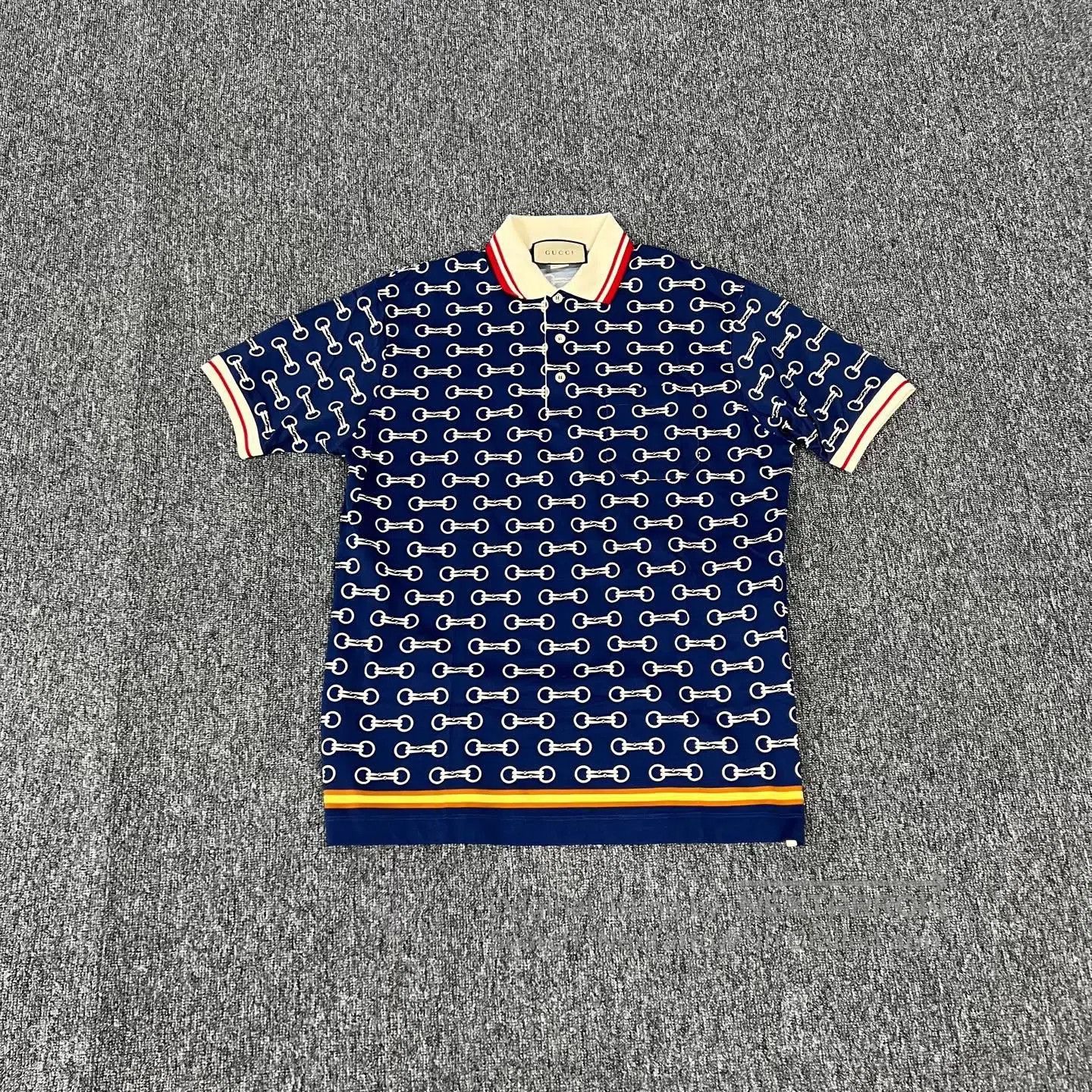 Gucci Guicci 25 New Model: Full-Print Polo Knit Short-Sleeved Sh Size US L / EU 52-54 / 3 - 1 Thumbnail