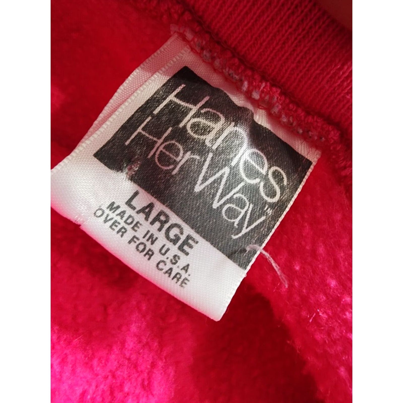 Hanes VINTAGE Hanes Her Way Womens Crewneck Sweatshirt Pink L Long Sleeve Size L / US 10 / IT 46 - 6 Thumbnail
