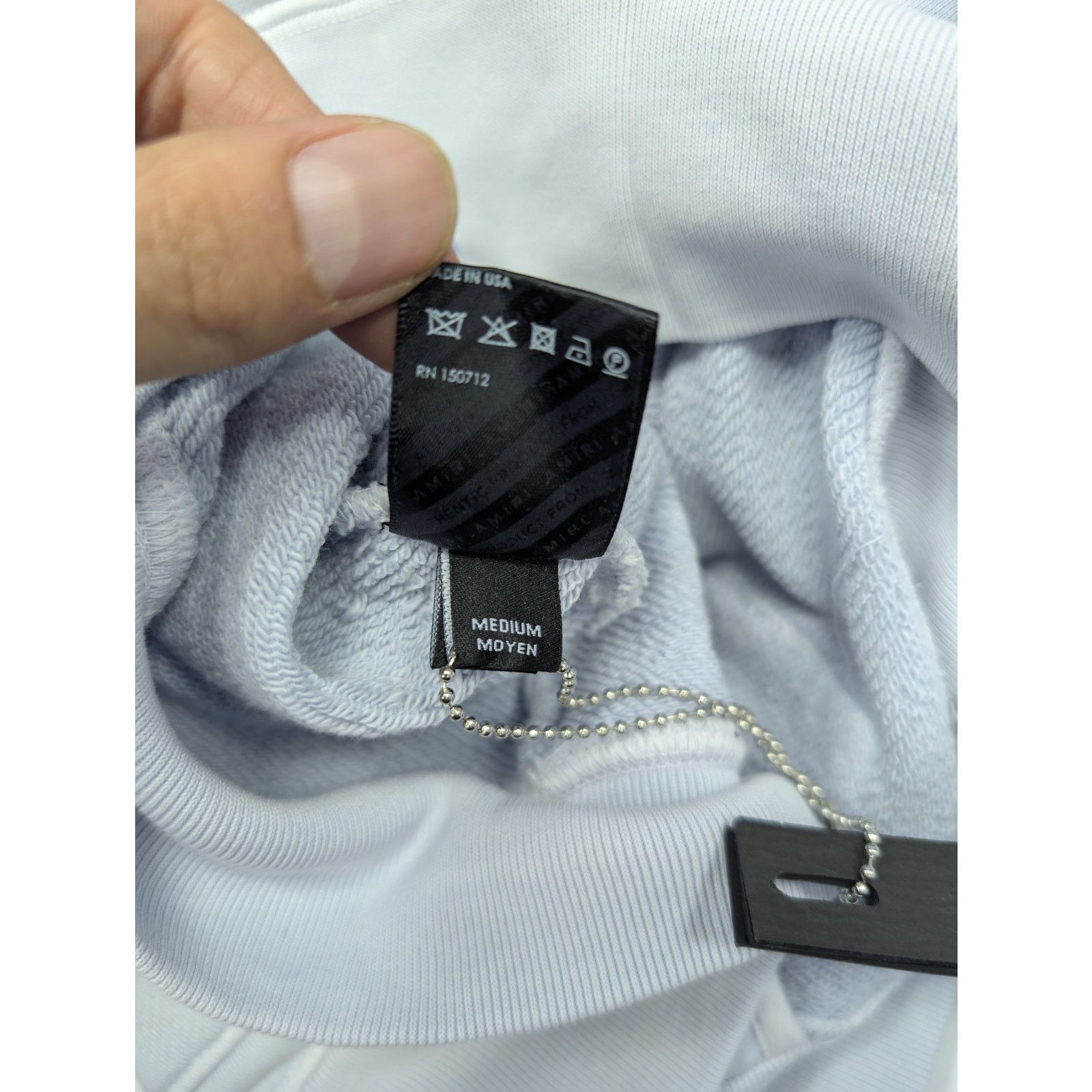 Amiri o1rshd1 Washed MA Shot Hoodie Zipper in Grey Dawn Size US M / EU 48-50 / 2 - 19 Thumbnail