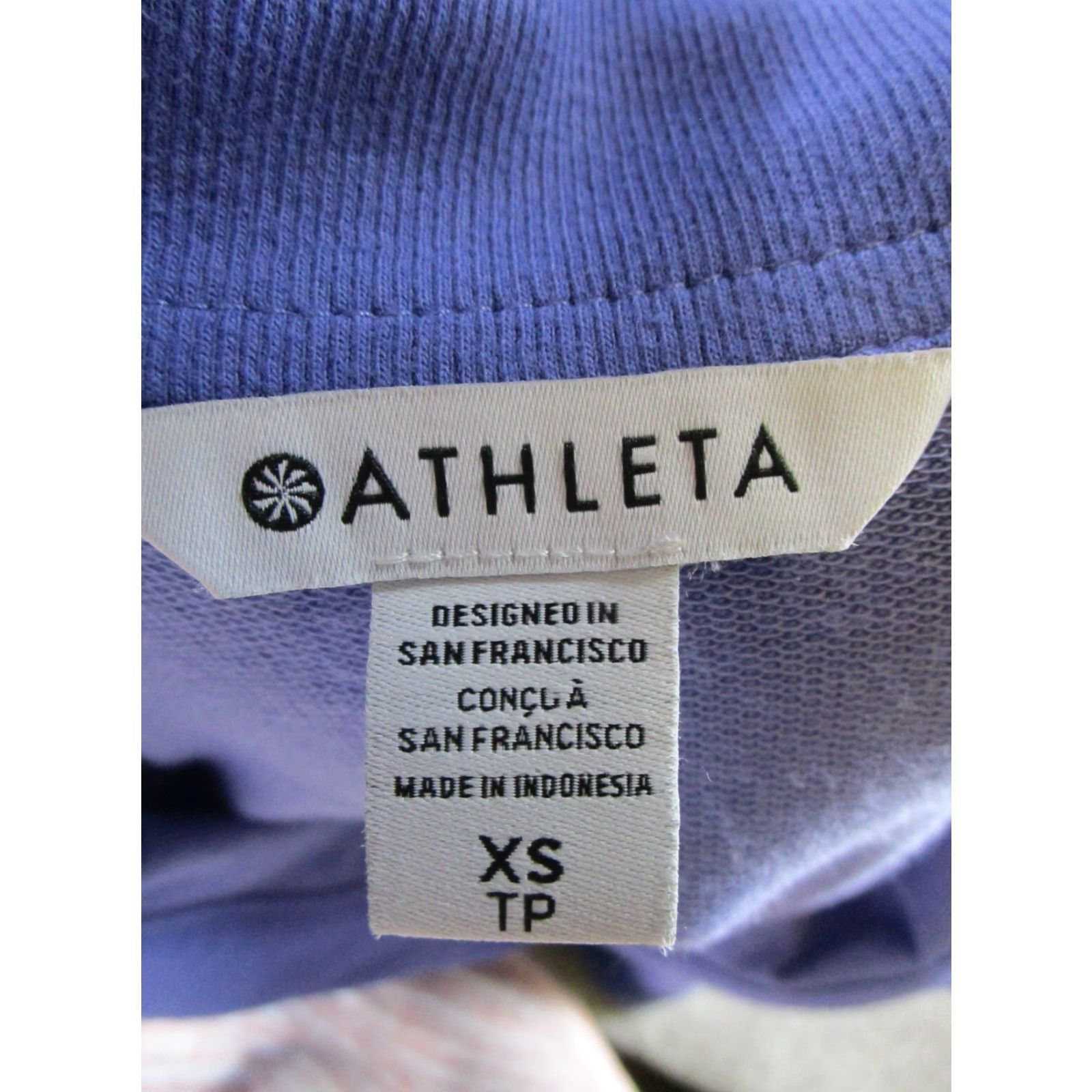 Athleta VINTAGE Athleta Shirt Womens XS Purple Cotton Blend Pullover Activewear Yoga Running & Training Women Size XS / US 0-2 / IT 36-38 - 3 Thumbnail