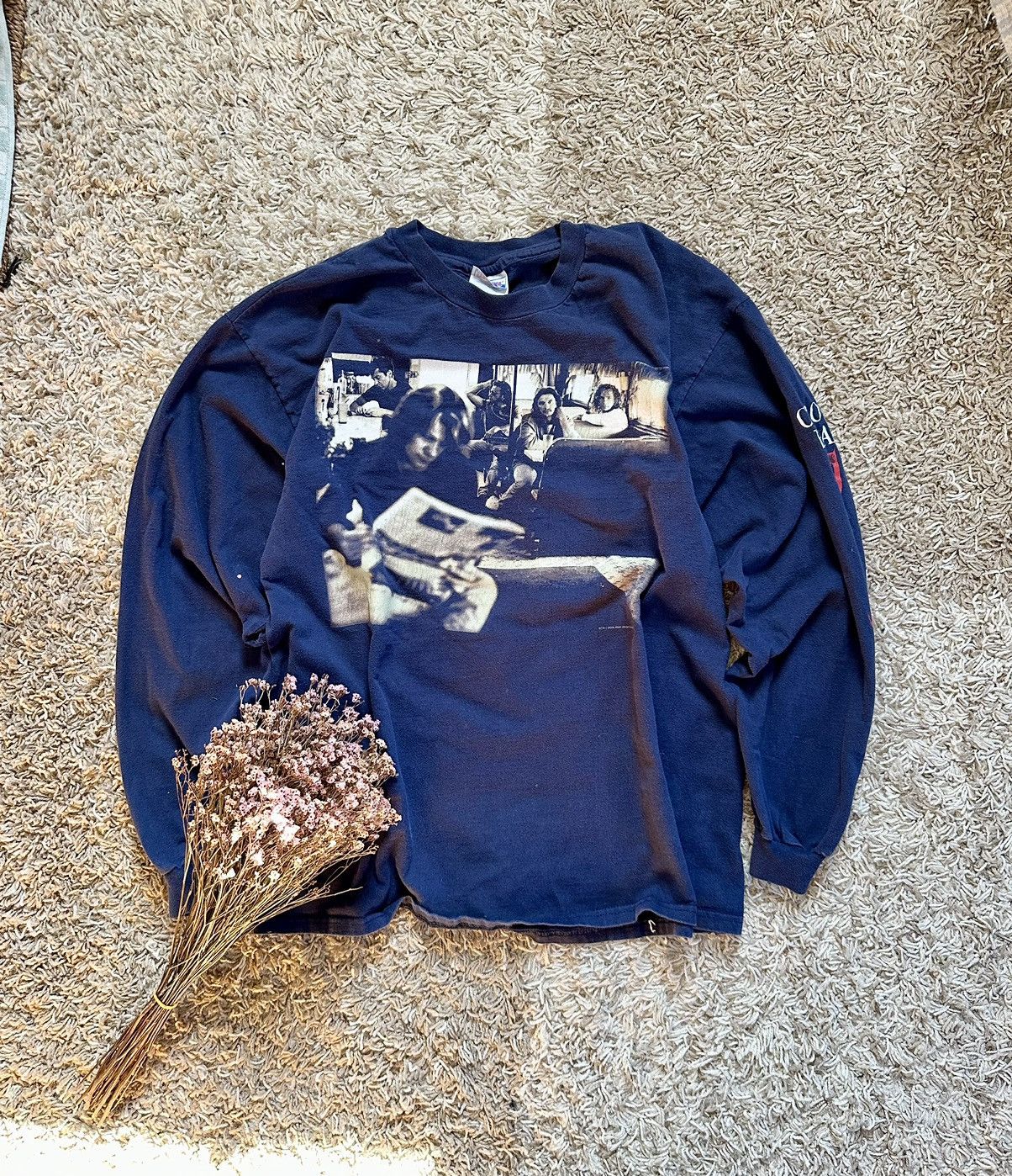 image of Band Tees x Rock Band Crazy Vintage 1994 Bon Jovi Cross Road Long Sleeve in Navy, Men's (Size XL)