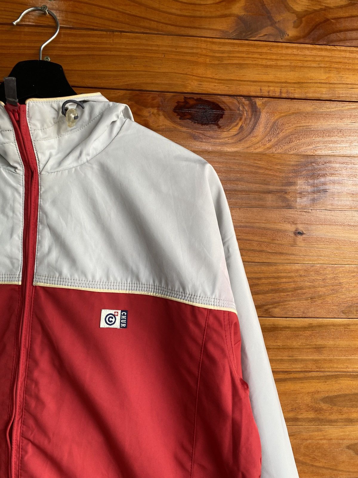 Japanese Brand Vintage CHUR Snowboarding Generation Hooded Jacket Red Grey Size M / US 6-8 / IT 42-44 - 8 Thumbnail