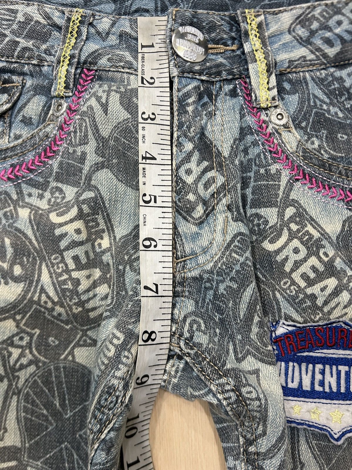 Japanese Brand Vintage Pink Latte Full Printed Jeans Size US 30 / EU 46 - 14 Thumbnail