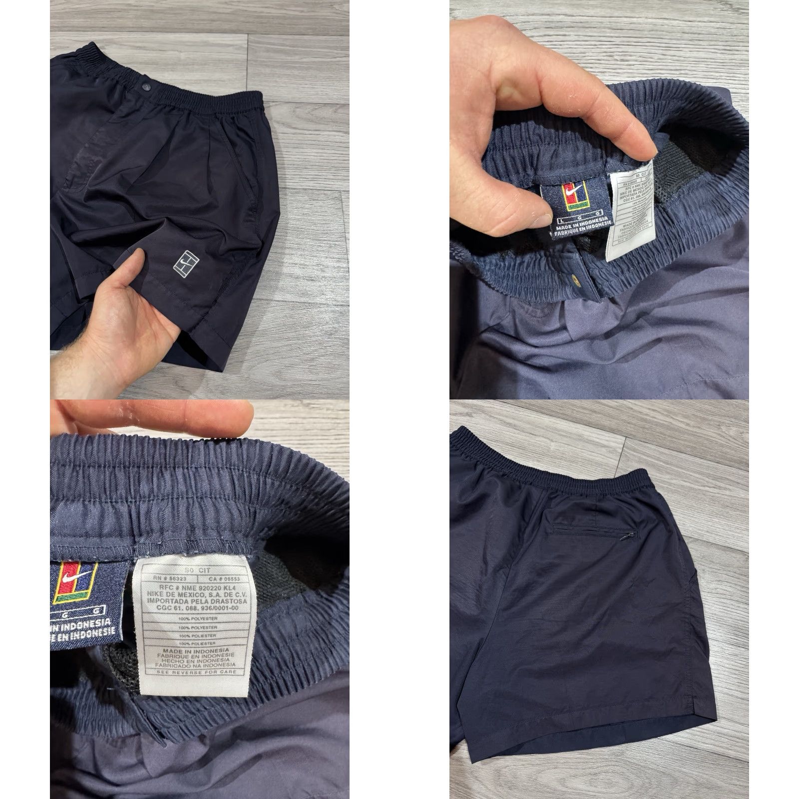 Nike VINTAGE Nike Bermuda Shorts Mens Size L Blue Tennis Agassi Challenge Court Size US 33 - 8 Thumbnail
