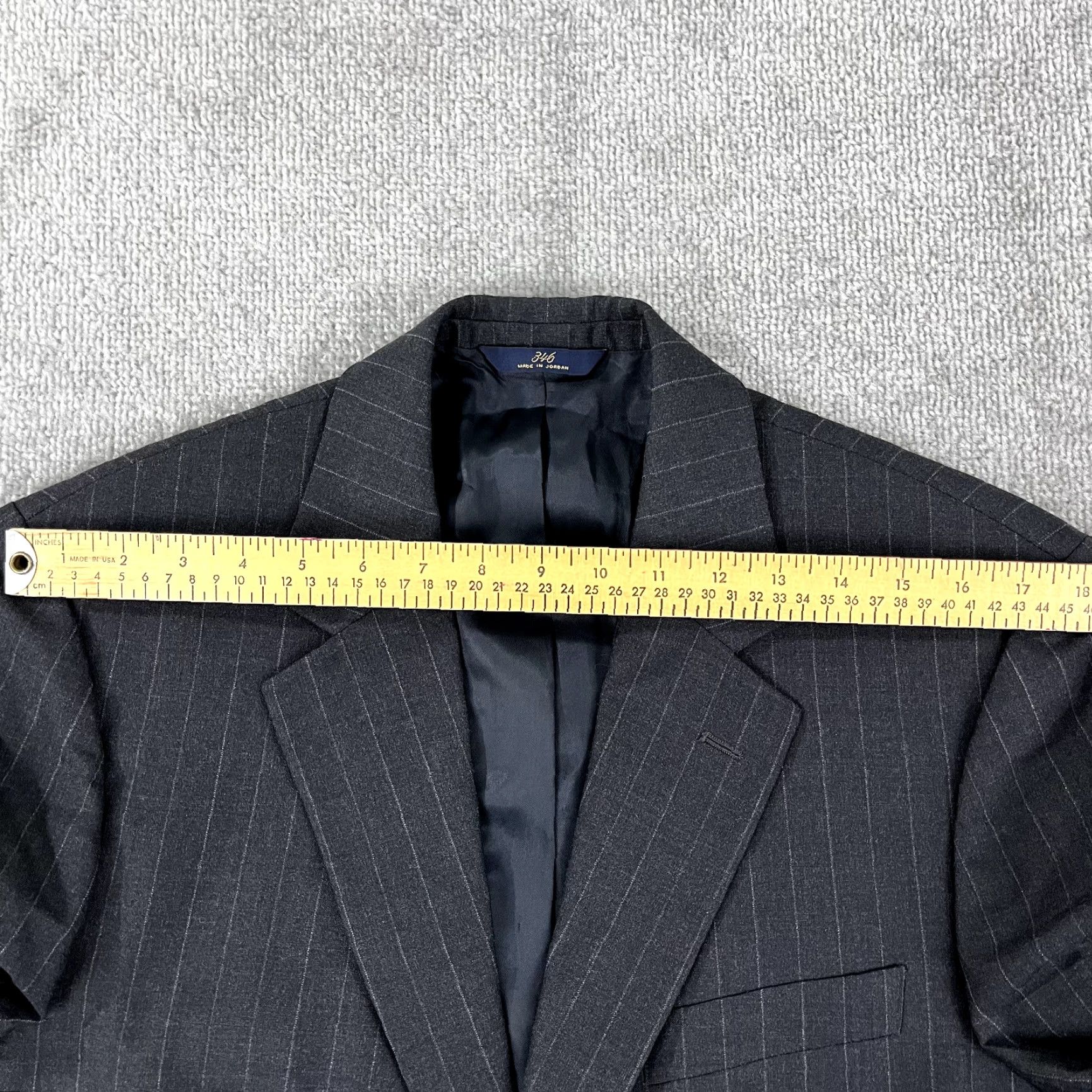Brooks Brothers BROOKS BROTHERS Blazer Mens 40R Gray Stripe 346 Stretch Sport Coat Wool 2 Button Blazer Size 40R - 7 Thumbnail